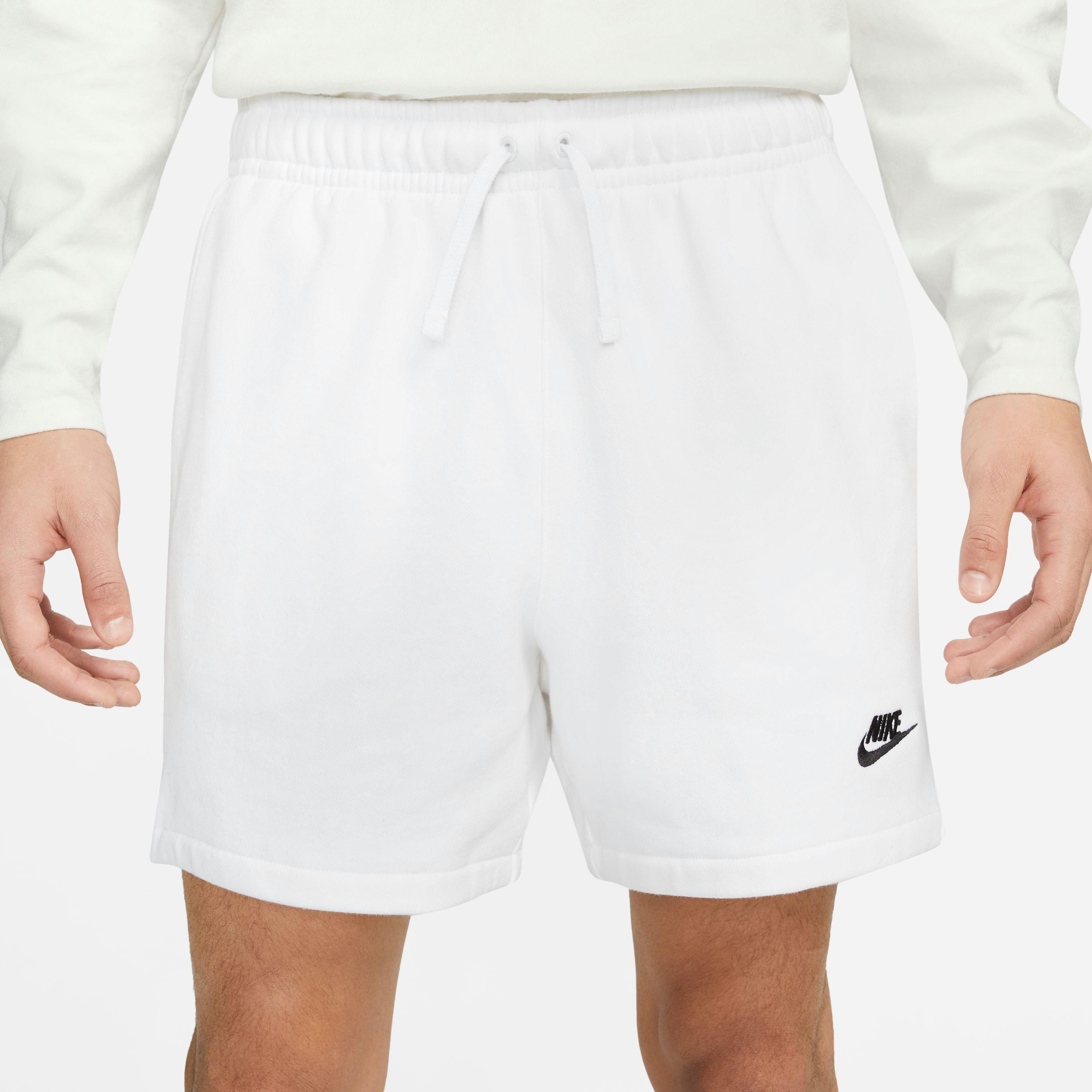 Nike Men's Club Fleece French Terry Flow Shorts-White - WHITE Thumbnail View 1