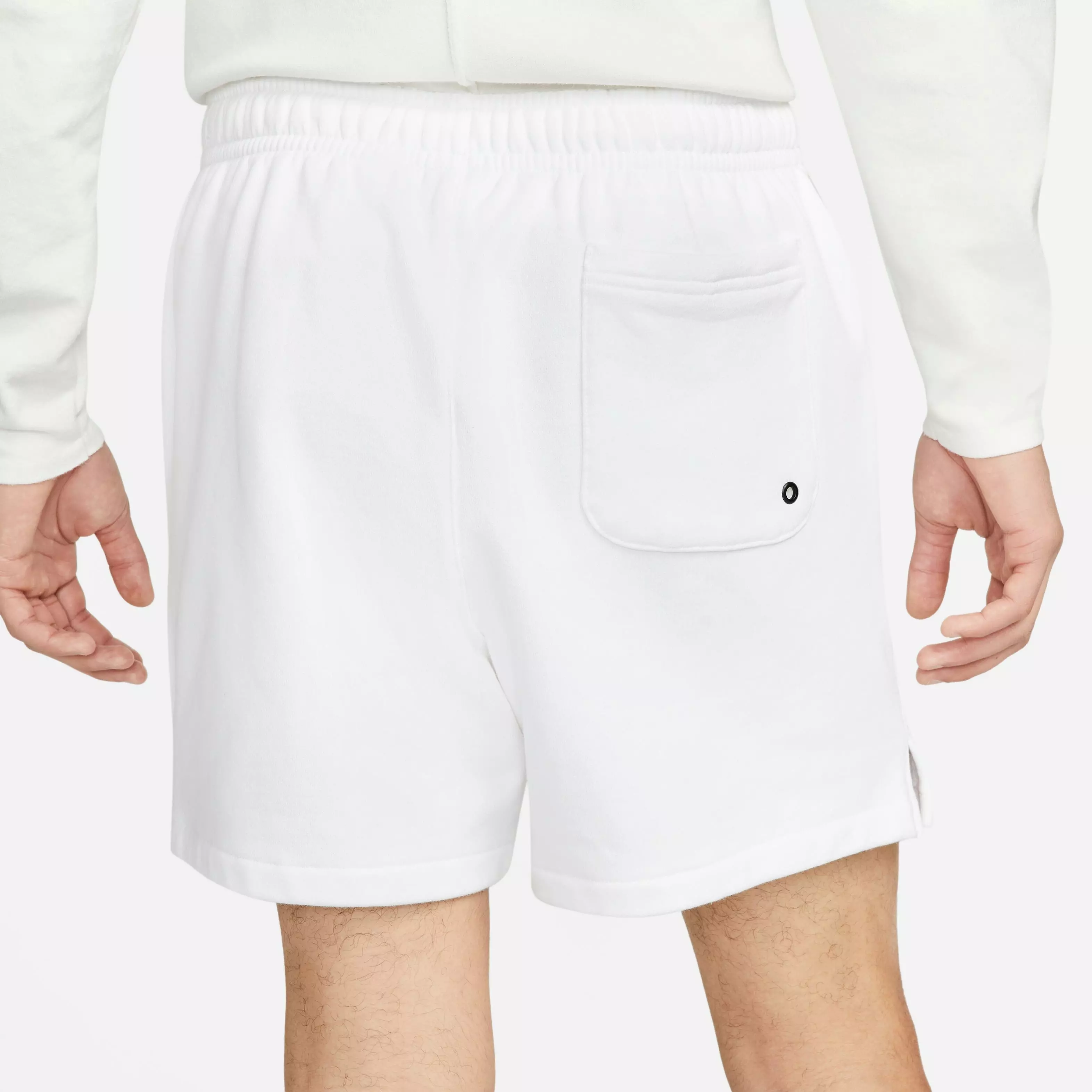 Nike Men's Club Fleece French Terry Flow Shorts-White - WHITE