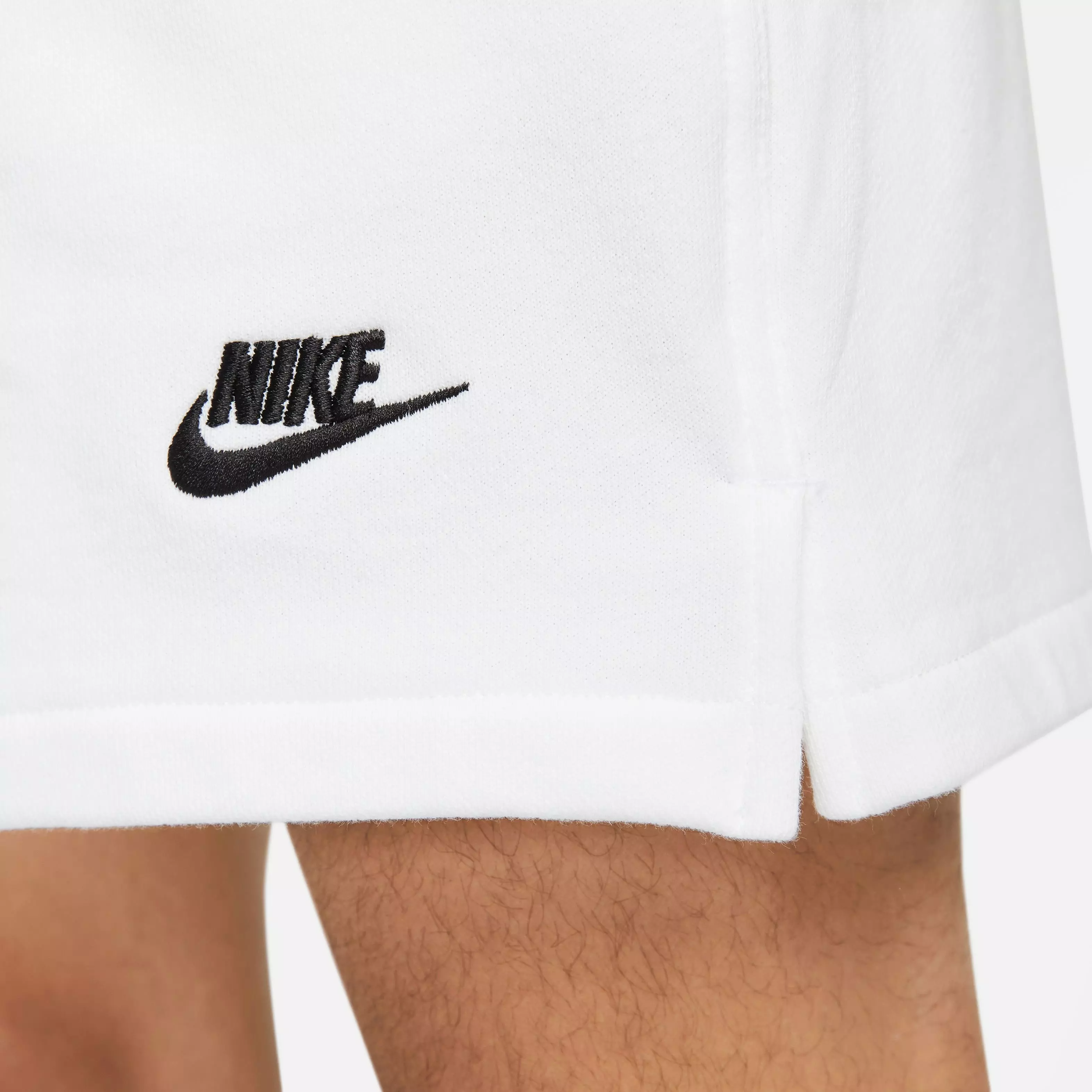 Nike Men's Club Fleece French Terry Flow Shorts-White - WHITE