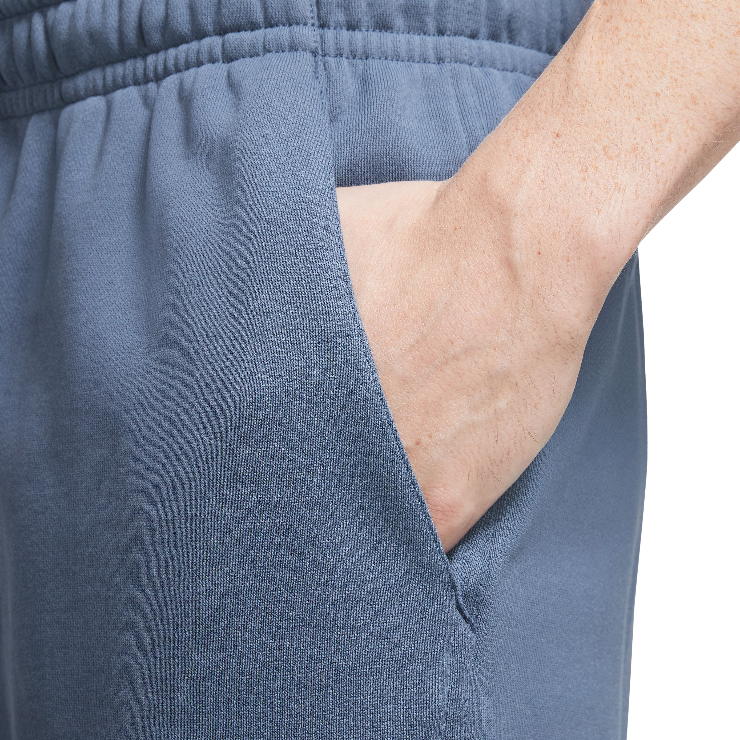 Nike Men's Club Fleece French Terry Flow Shorts-Blue - BLUE Thumbnail View 4