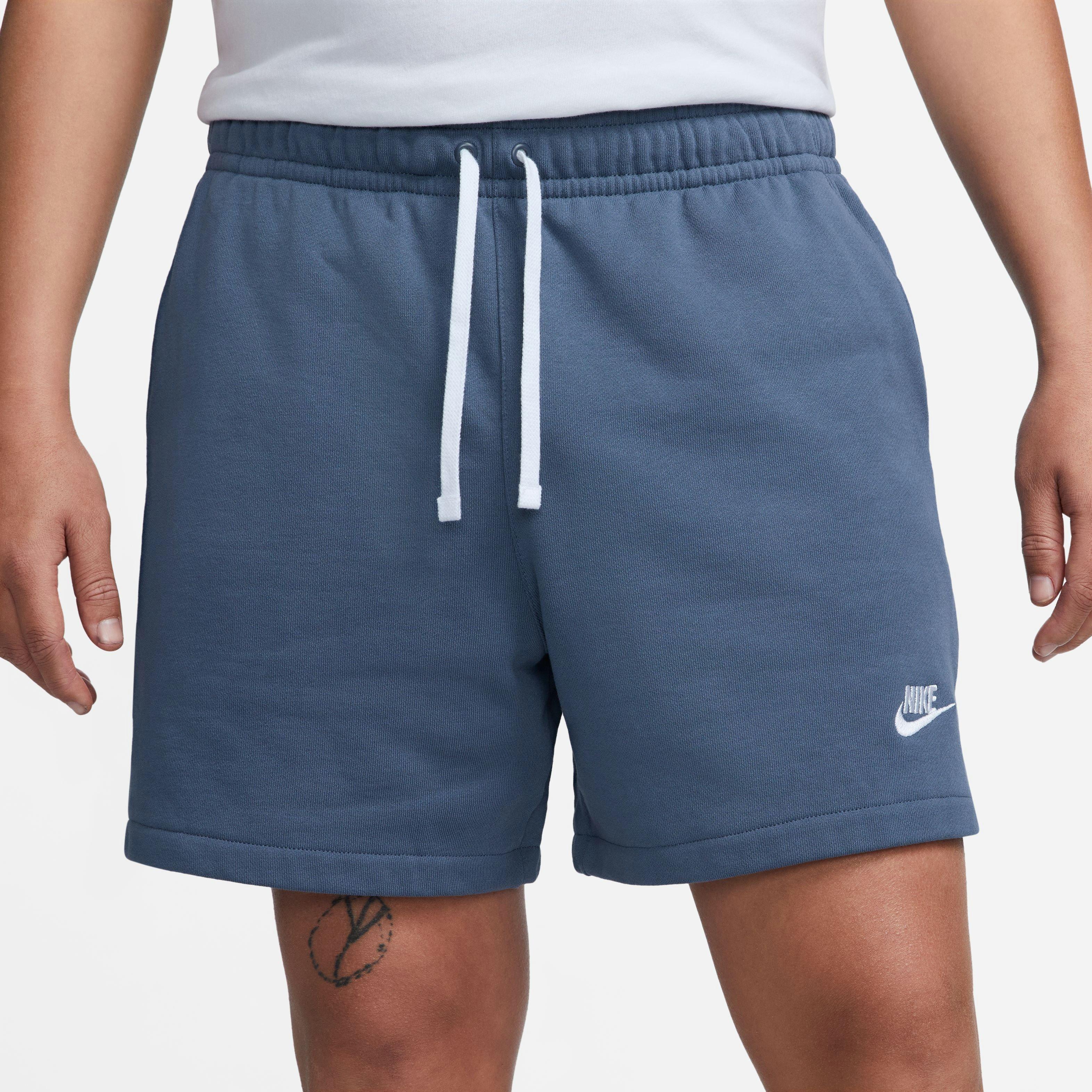 Nike Men's Club Fleece French Terry Flow Shorts-Blue - BLUE Thumbnail View 11