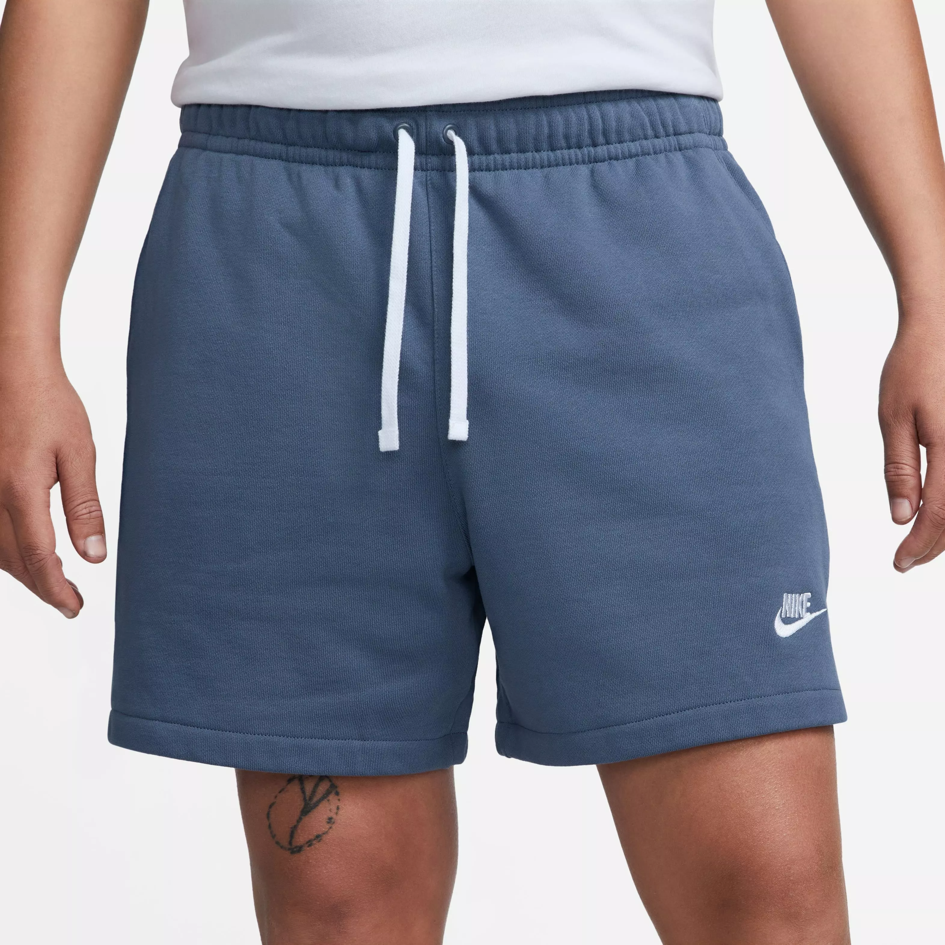 Nike Men's Club Fleece French Terry Flow Shorts-Blue - BLUE