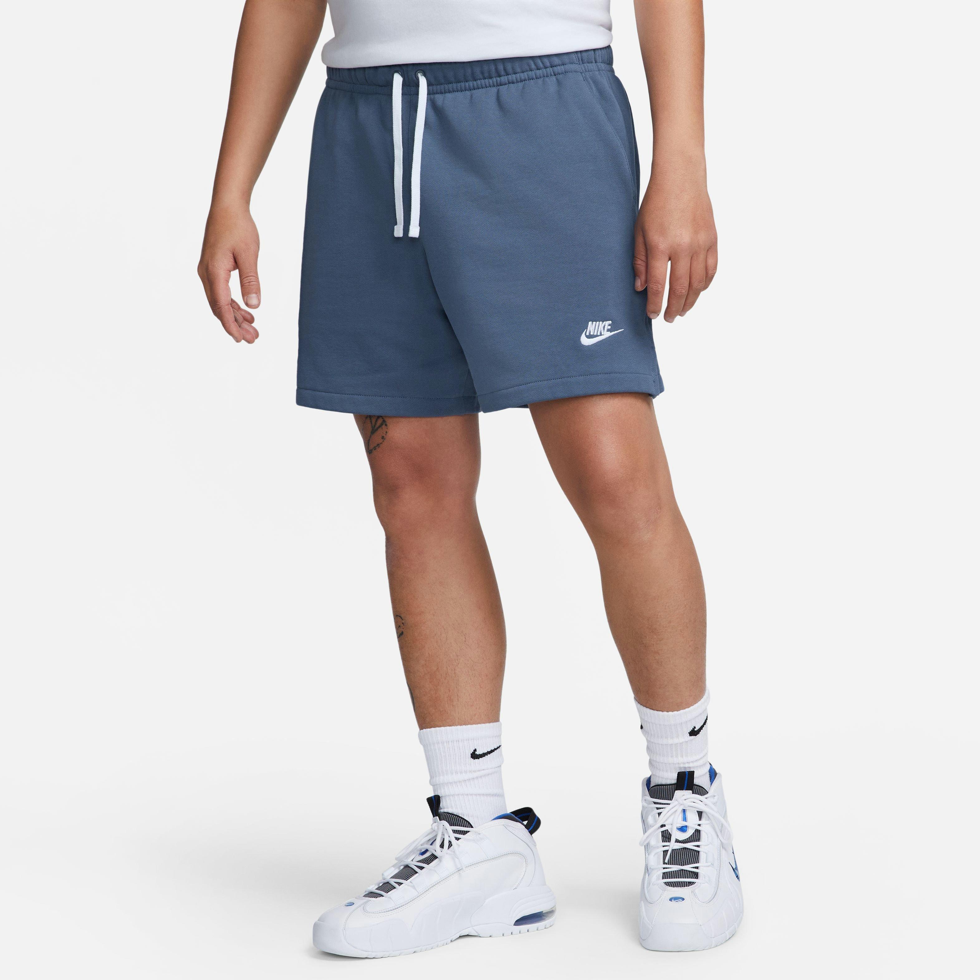 Nike Men's Club Fleece French Terry Flow Shorts-Blue - BLUE Thumbnail View 6