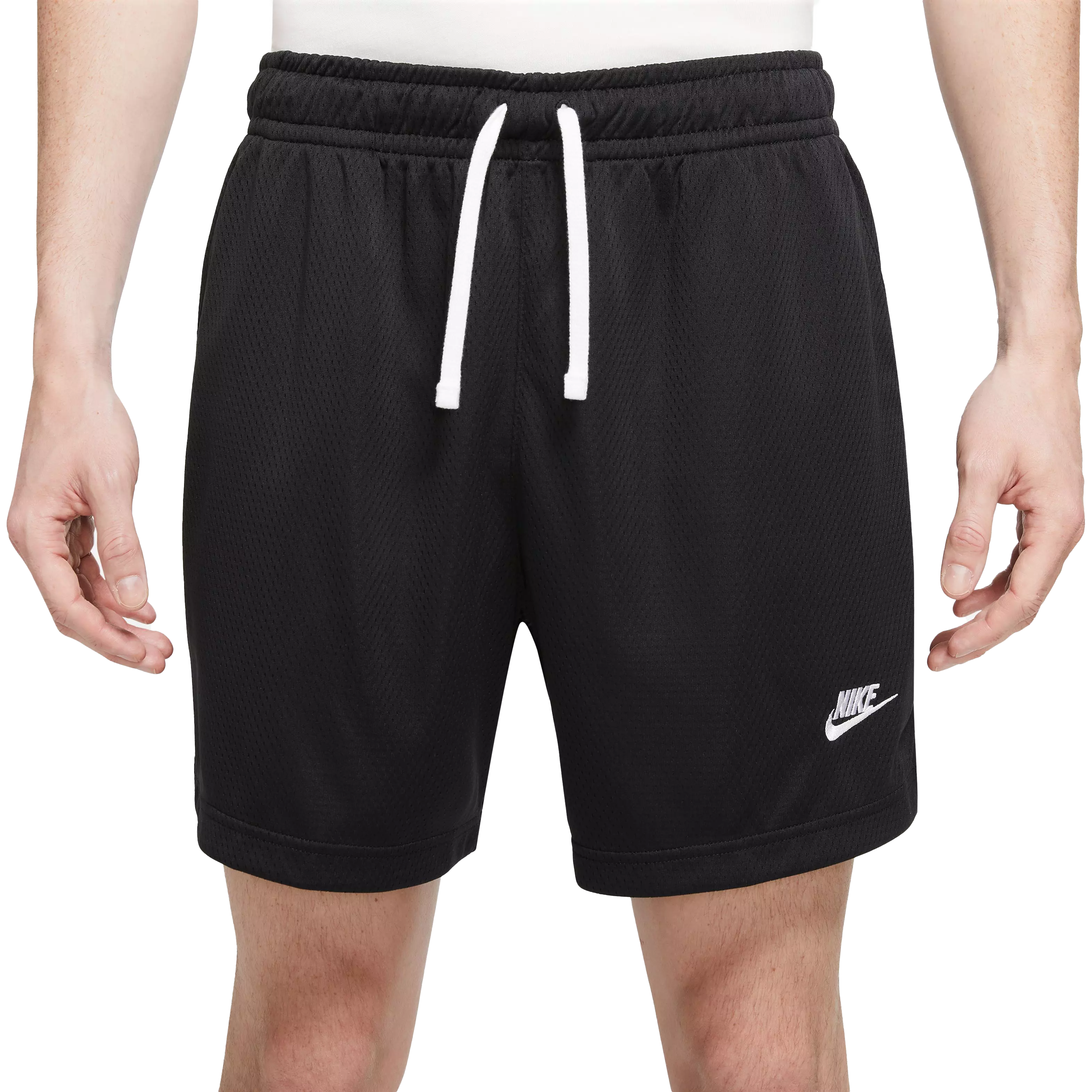 Nike Men's Sportswear Sport Essentials Woven Lined Flow Mesh Shorts-Black - BLACK