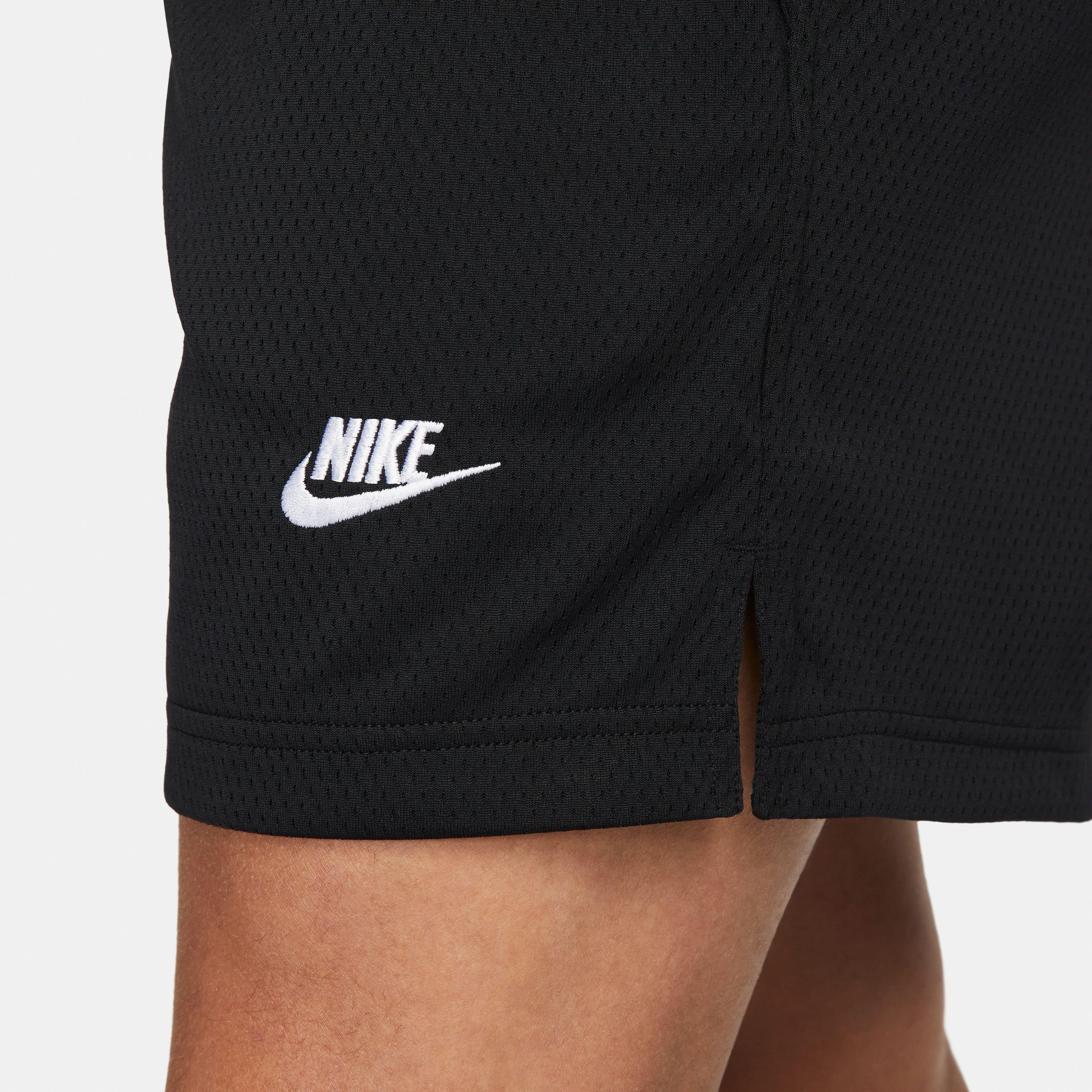 Nike Men's Sportswear Sport Essentials Woven Lined Flow Mesh Shorts-Black - BLACK Thumbnail View 4