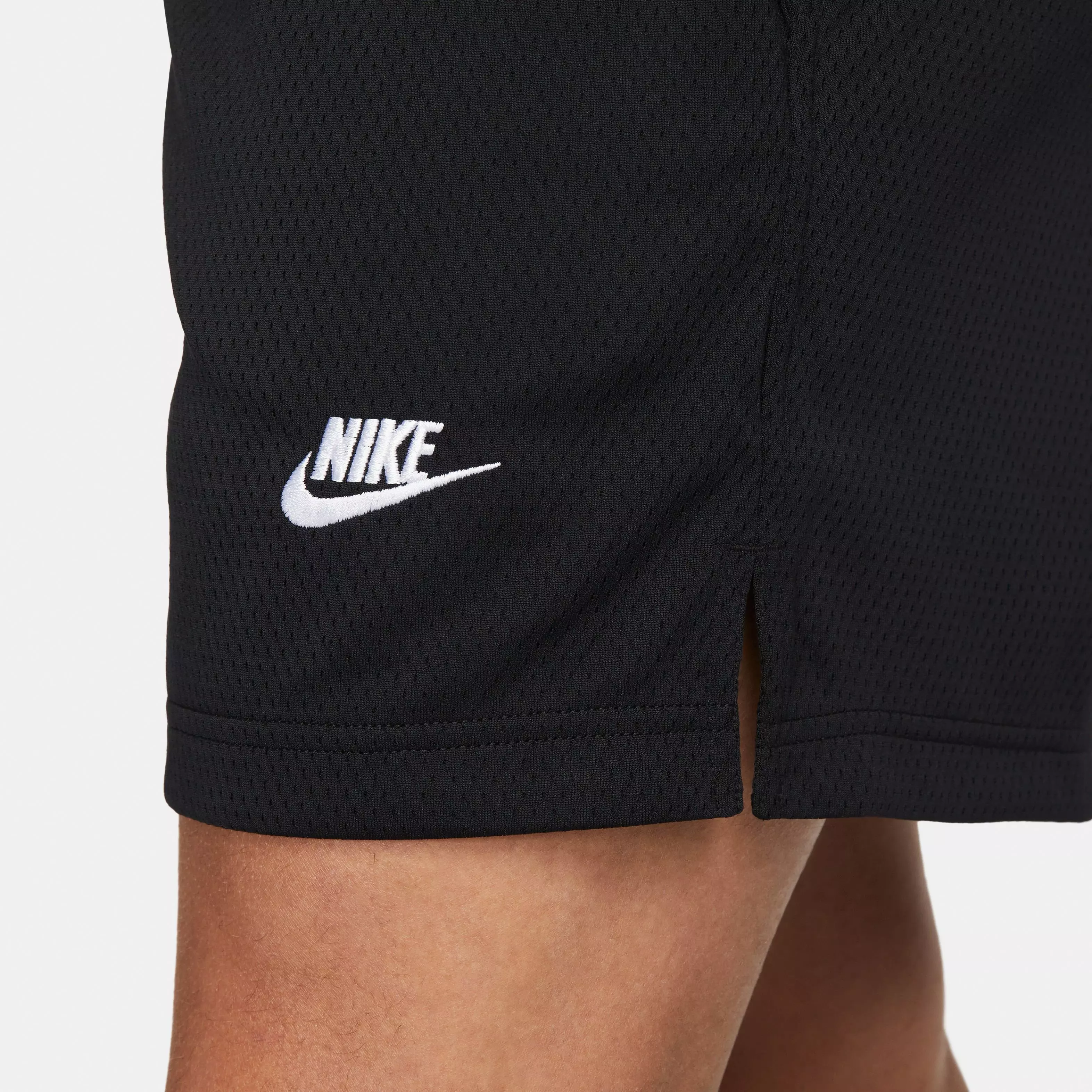 Nike Men's Sportswear Sport Essentials Woven Lined Flow Mesh Shorts-Black - BLACK