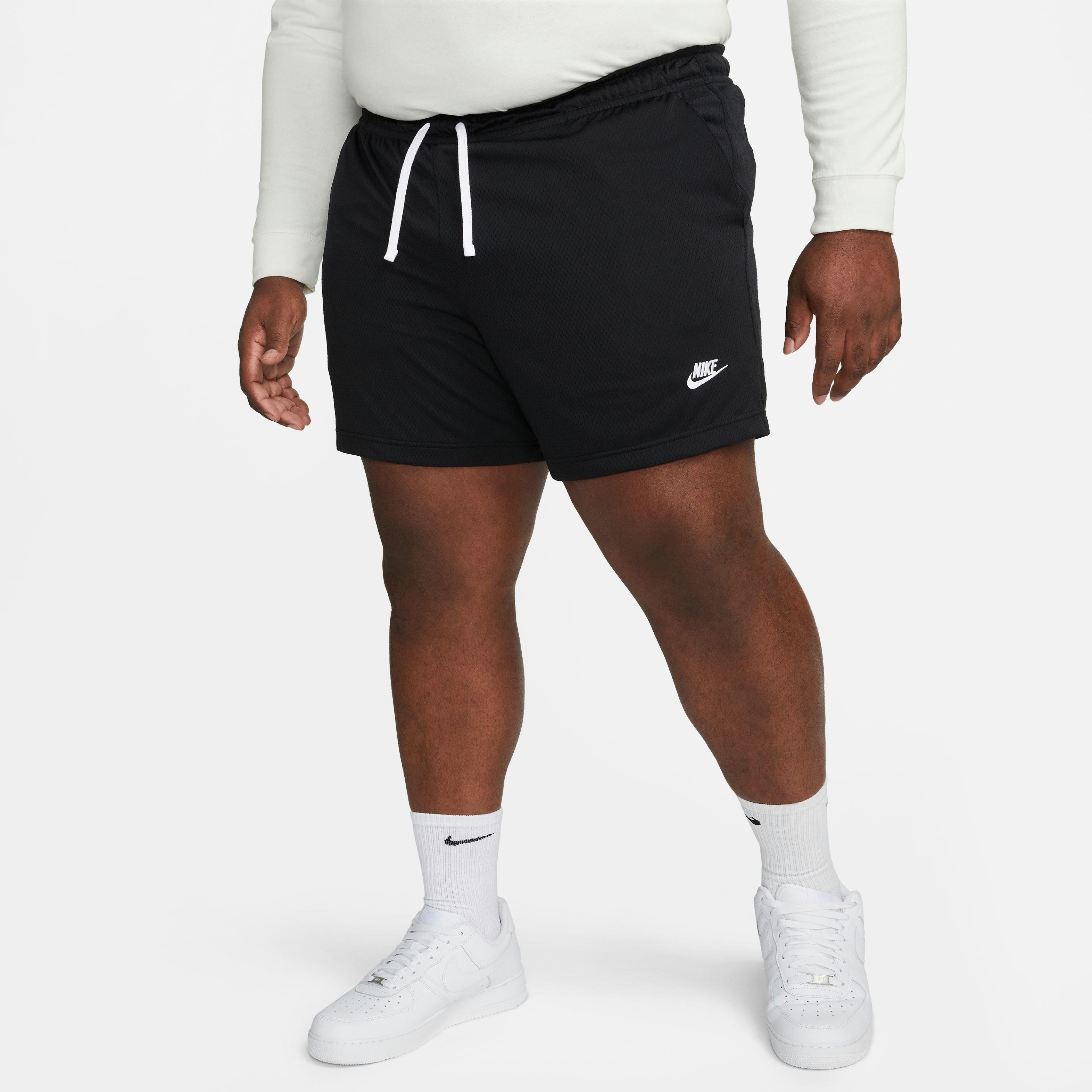 Nike Men's Sportswear Sport Essentials Woven Lined Flow Mesh Shorts-Black - BLACK Thumbnail View 9