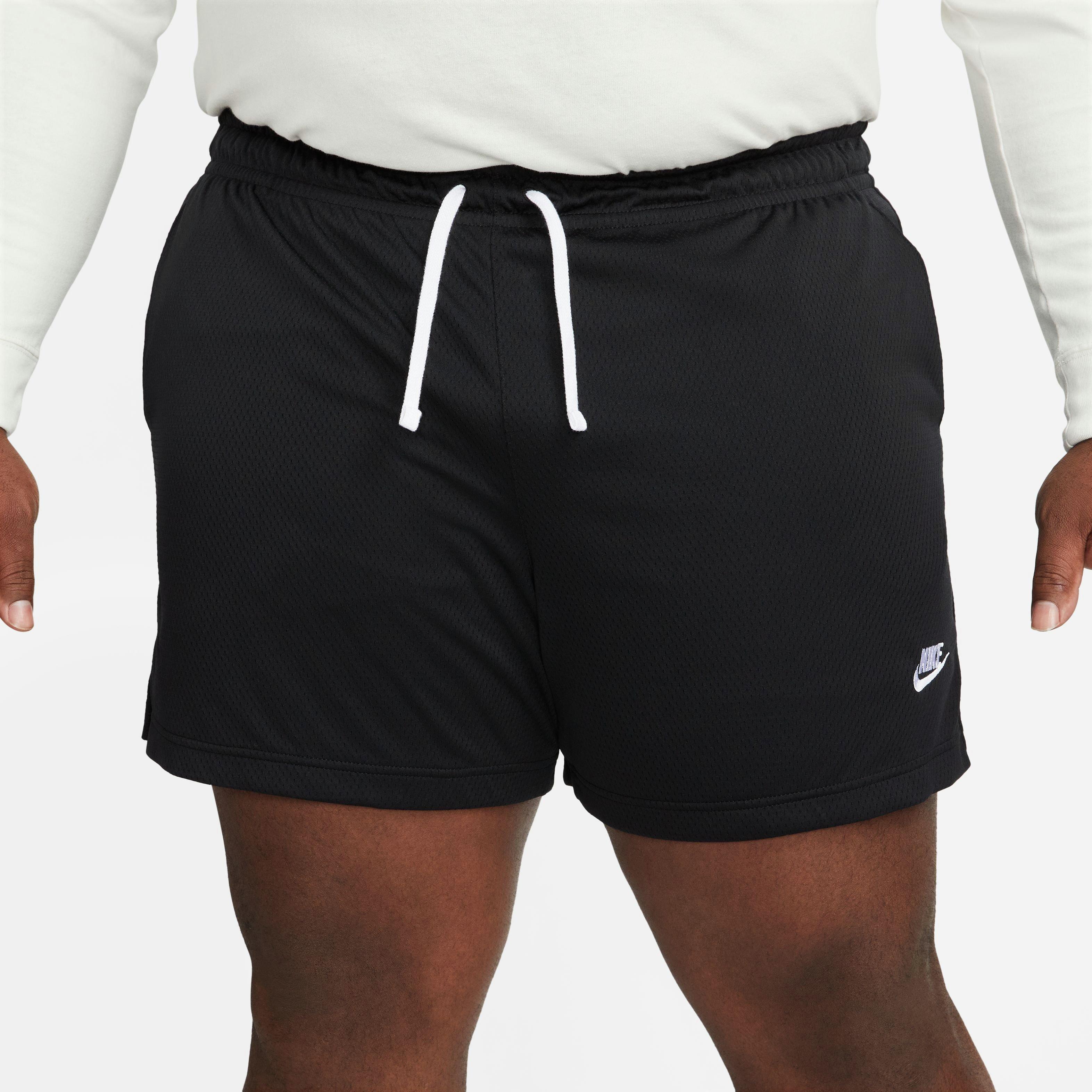 Nike Men's Sportswear Sport Essentials Woven Lined Flow Mesh Shorts-Black - BLACK Thumbnail View 7