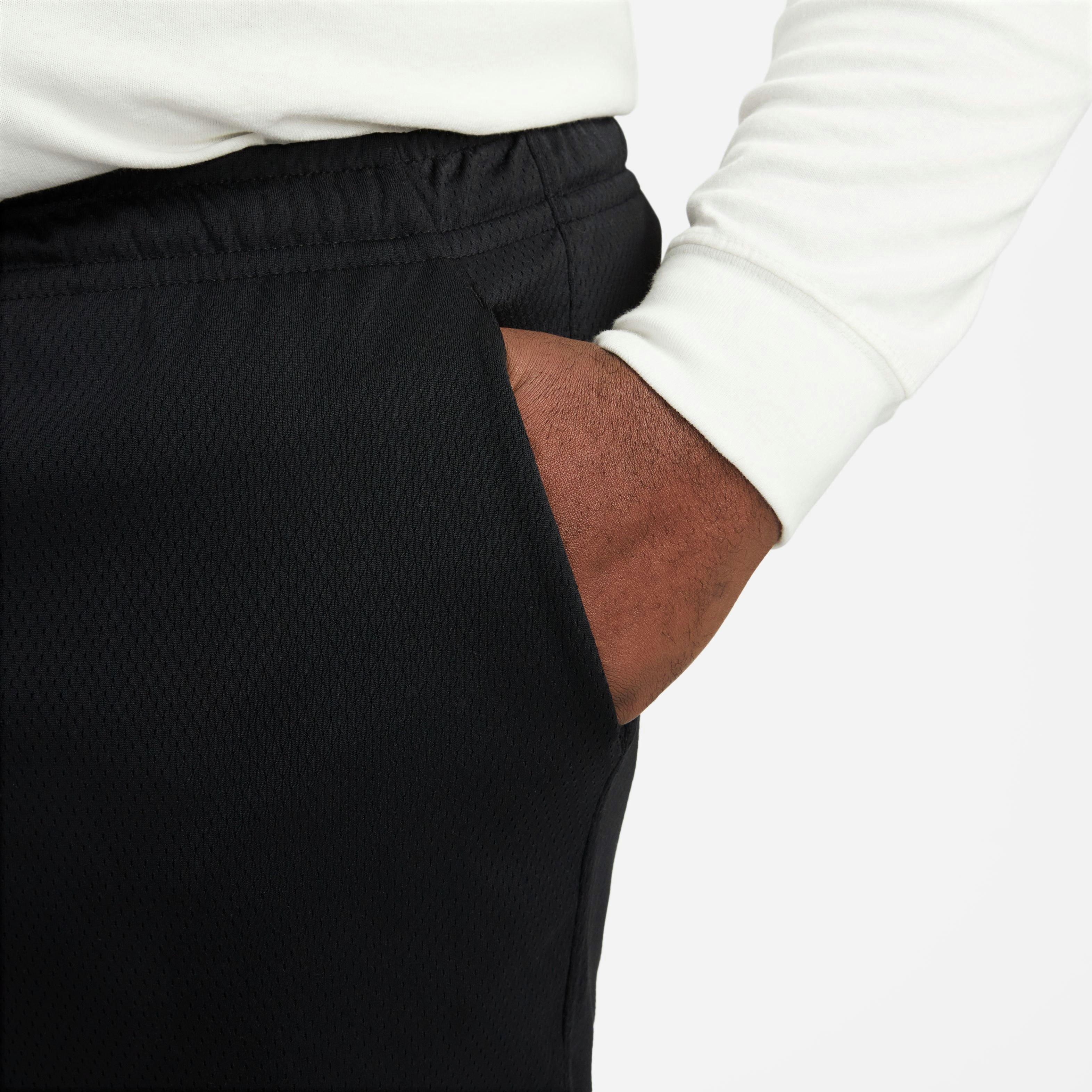 Nike Men's Sportswear Sport Essentials Woven Lined Flow Mesh Shorts-Black - BLACK Thumbnail View 2