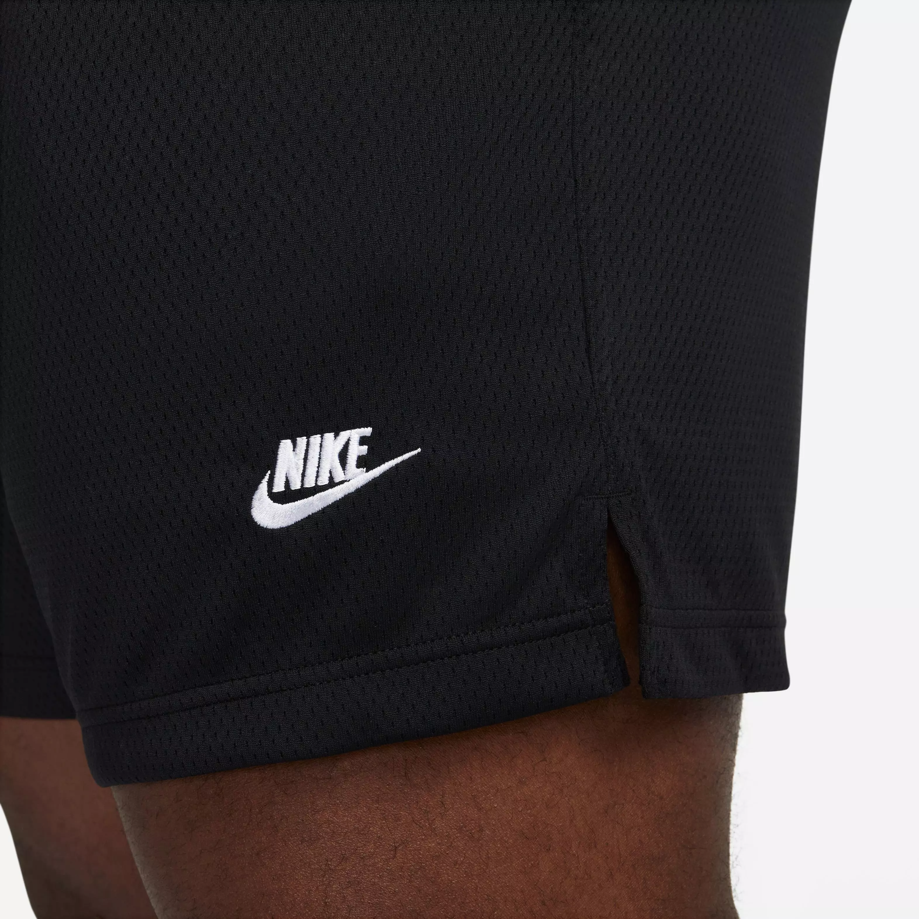 Nike Men's Sportswear Sport Essentials Woven Lined Flow Mesh Shorts-Black - BLACK