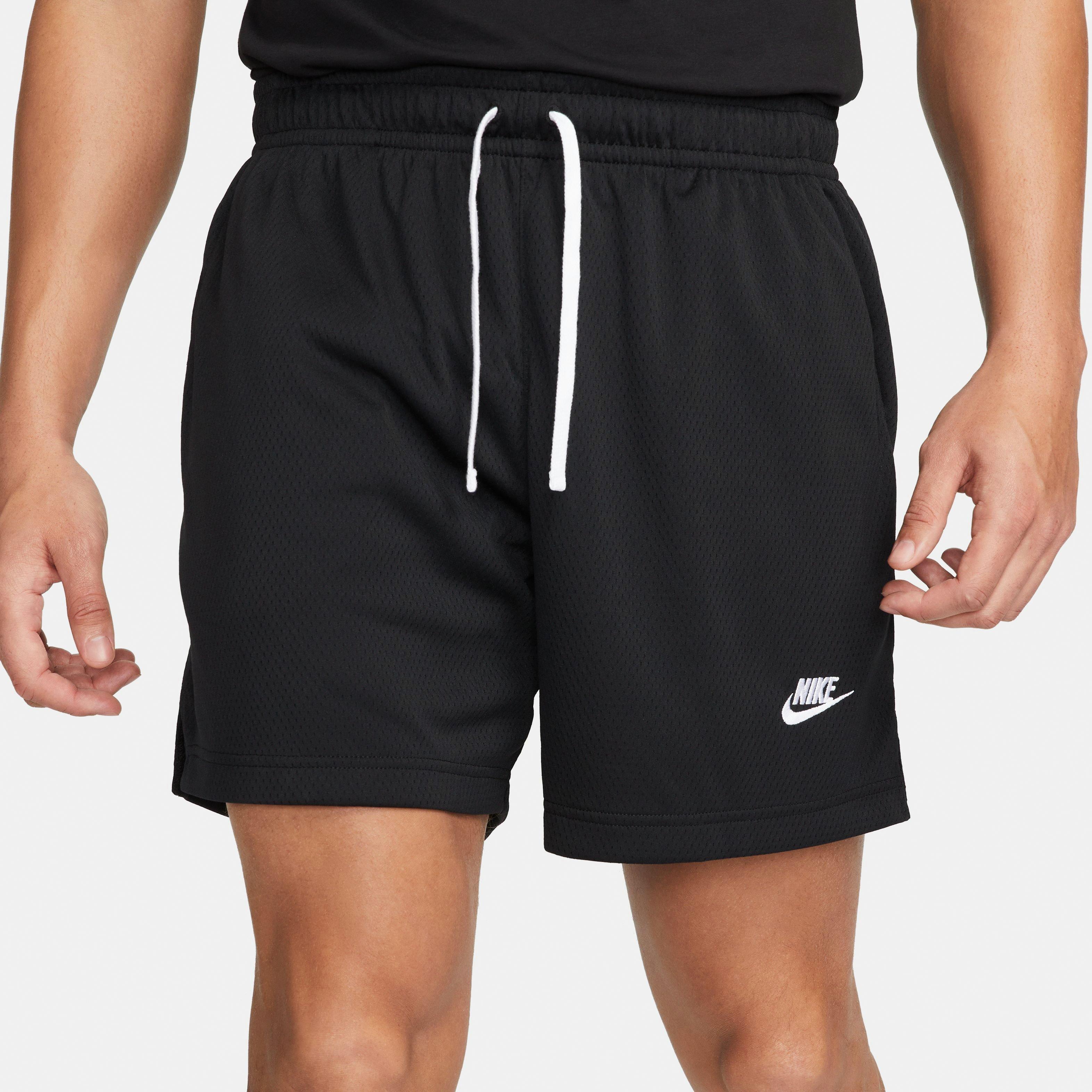 Nike Men's Sportswear Sport Essentials Woven Lined Flow Mesh Shorts-Black - BLACK Thumbnail View 1
