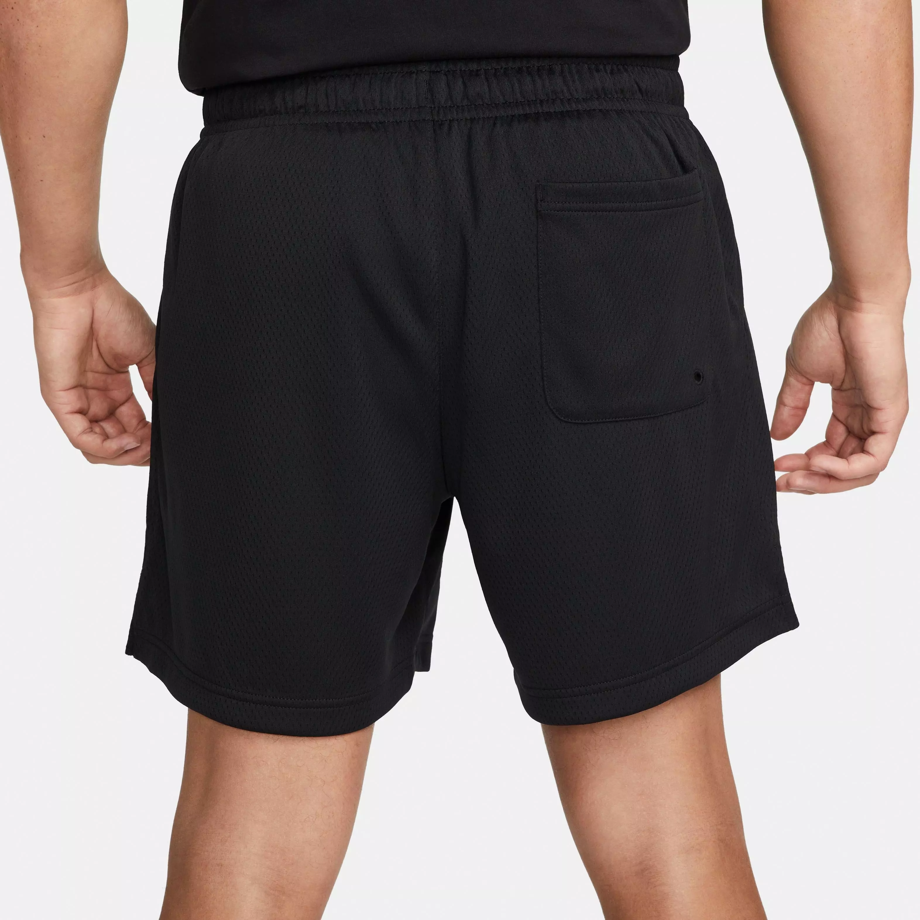 Nike Men's Sportswear Sport Essentials Woven Lined Flow Mesh Shorts-Black - BLACK