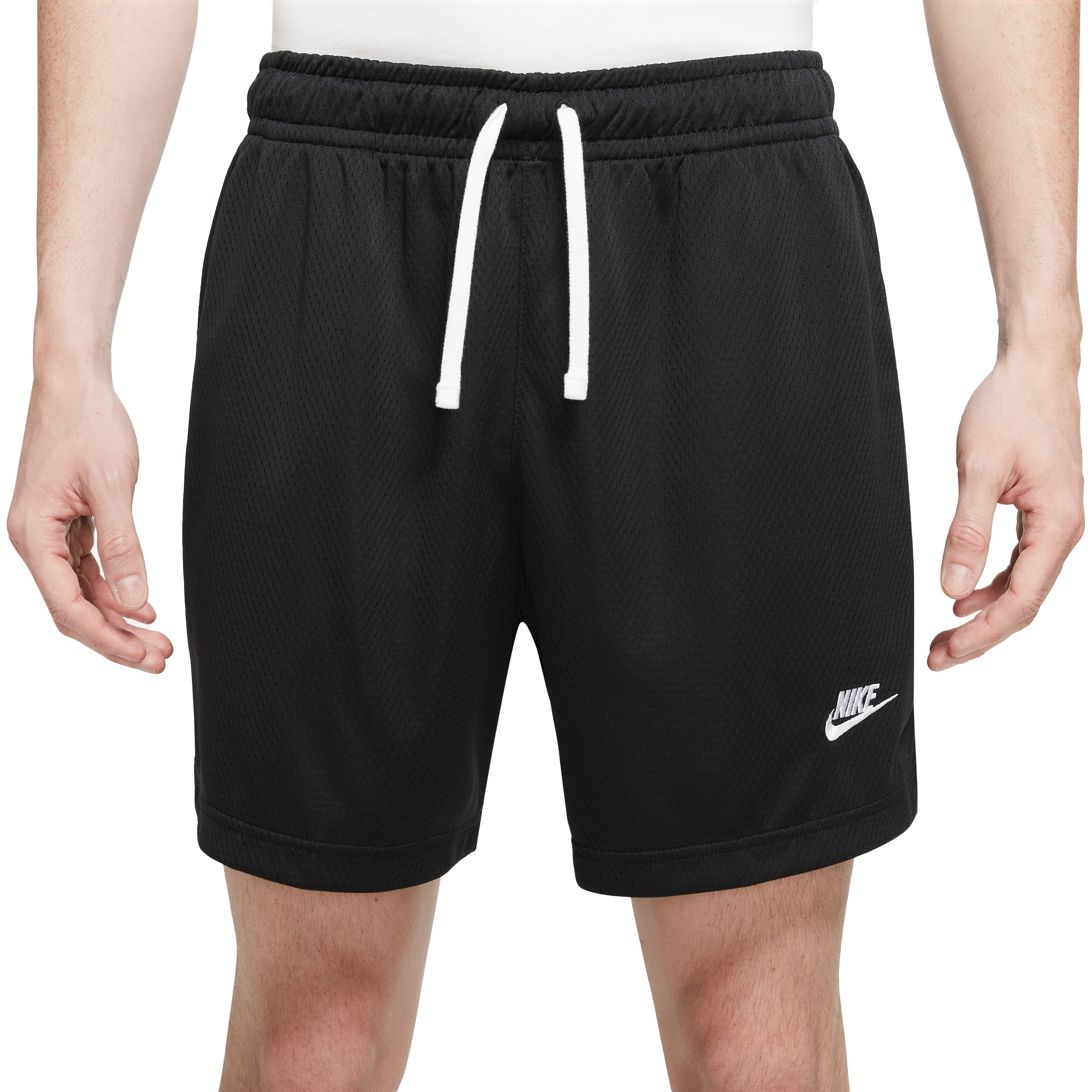 Nike Men's Sportswear Sport Essentials Woven Lined Flow Mesh Shorts-Black