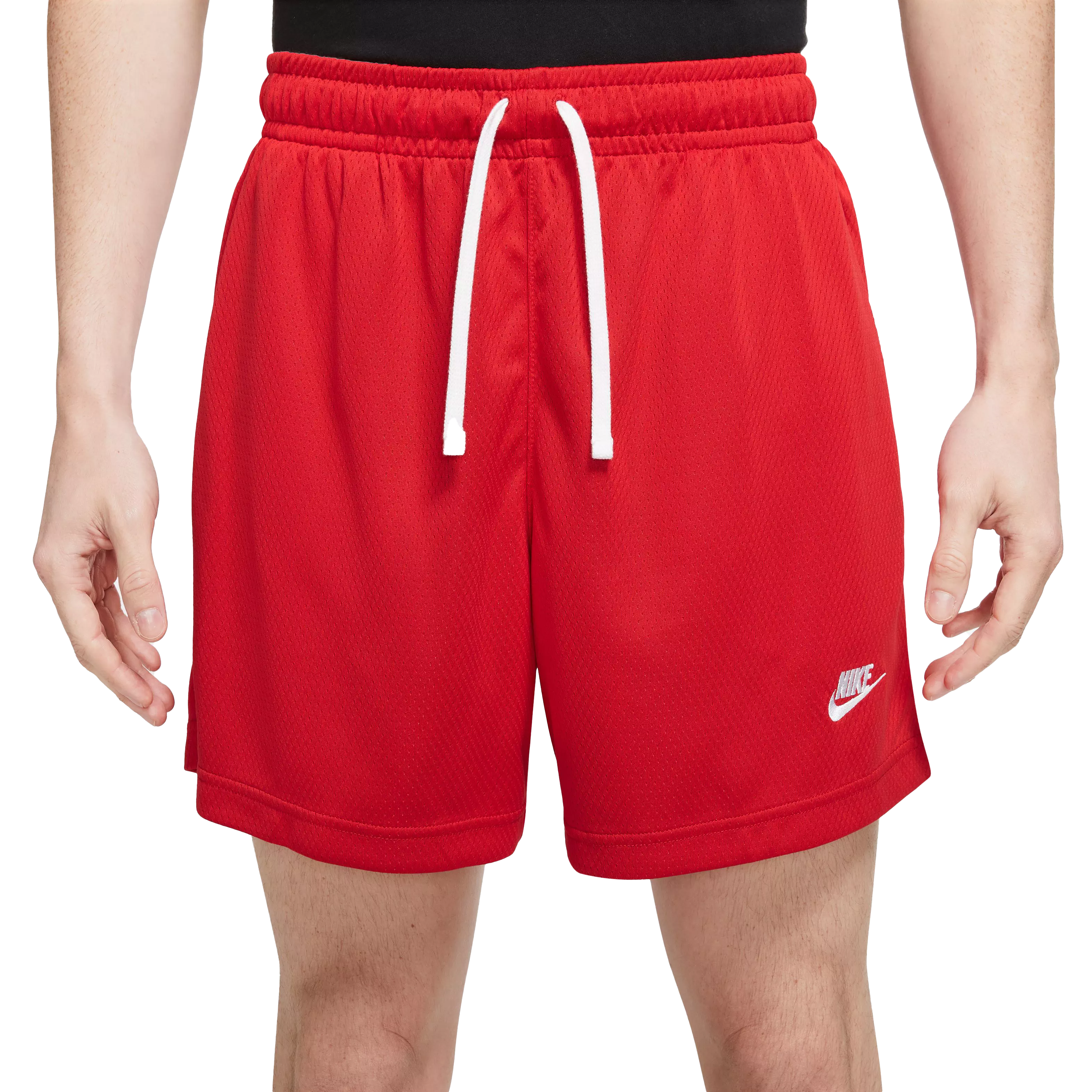 Nike Men\'s Sportswear Sport Essentials | Mesh Hibbett City - Gear Flow Lined Woven Shorts-Red