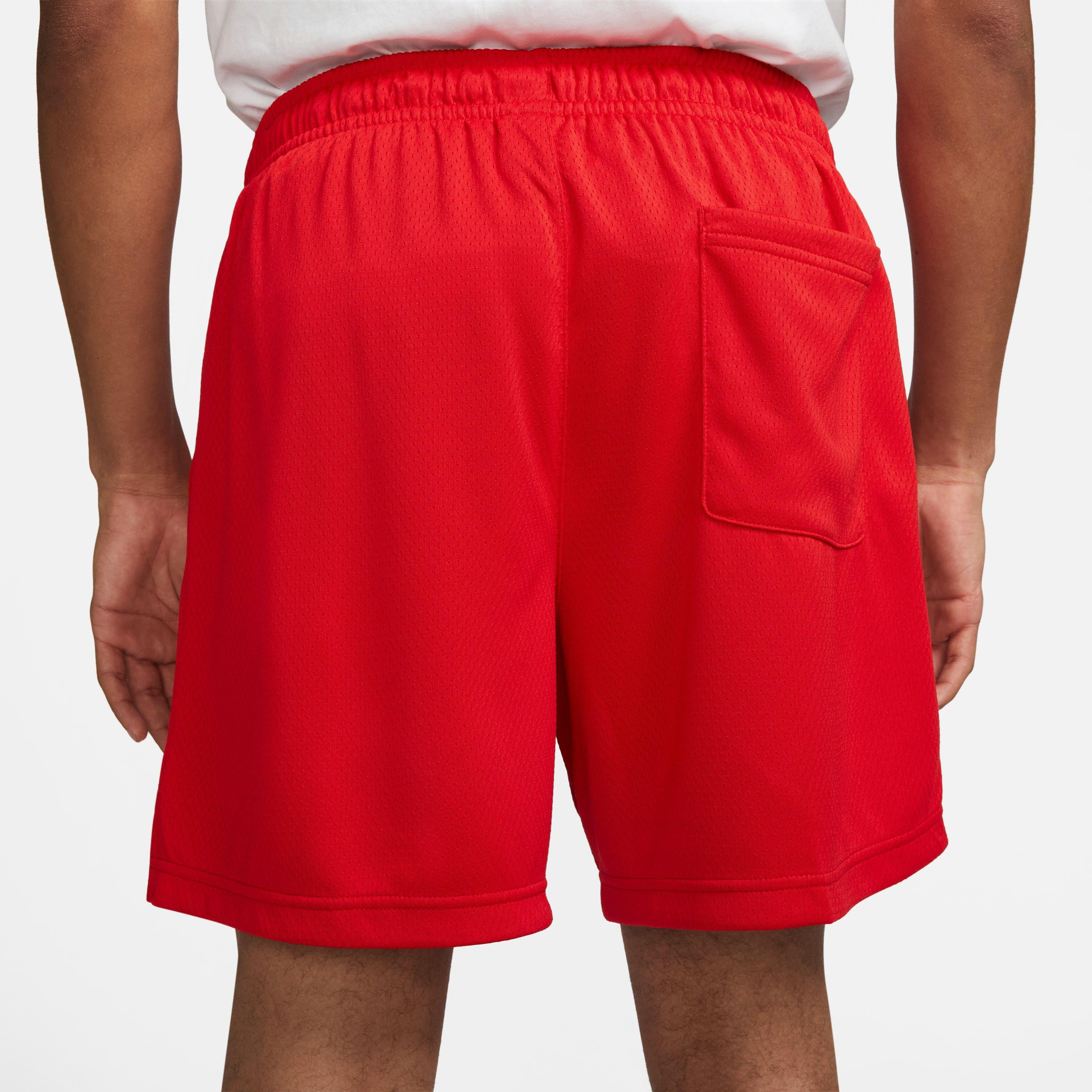 Nike Men's Sportswear Sport Essentials Woven Lined Flow Mesh Shorts-Red - RED Thumbnail View 12