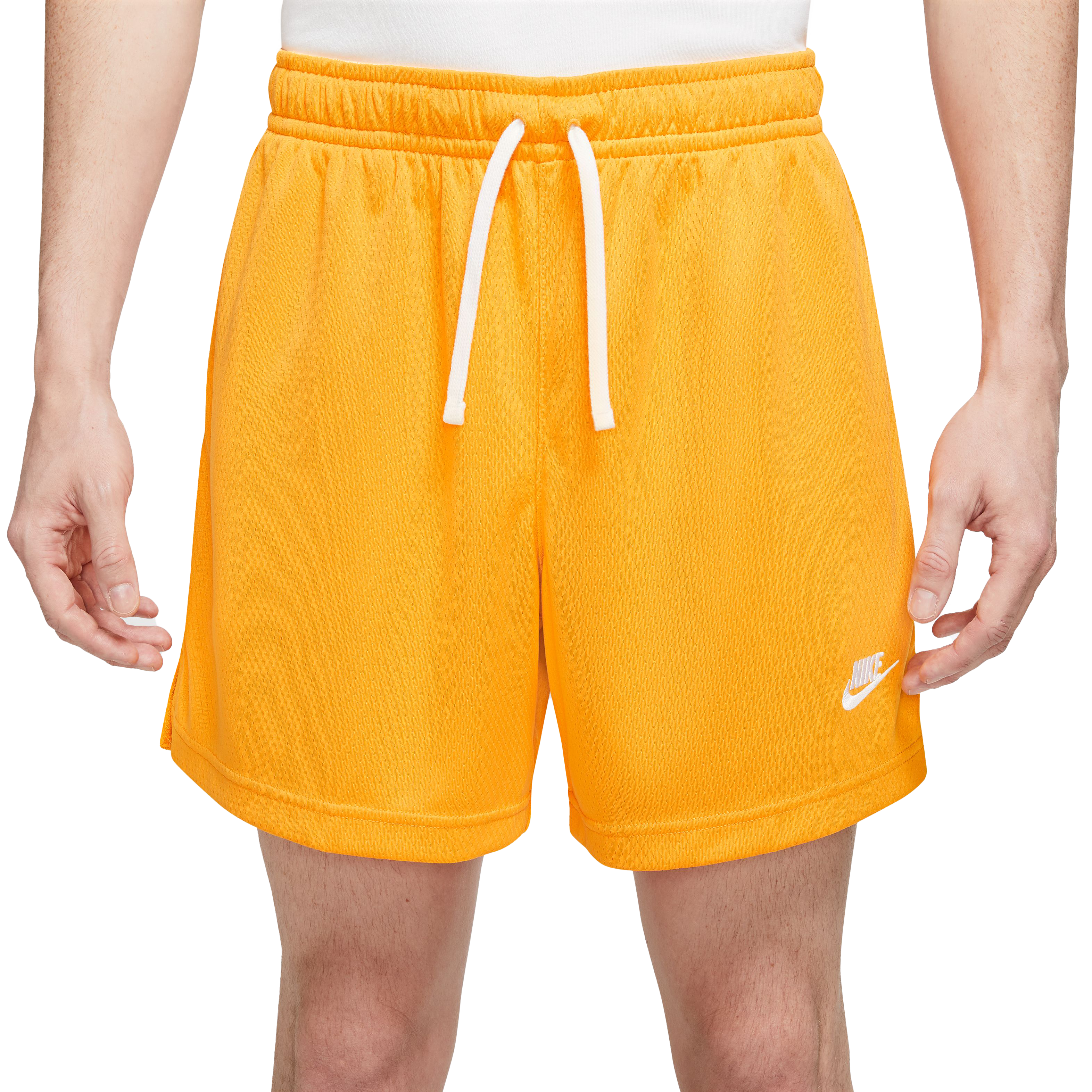Nike Men\'s Sportswear Sport - Flow Gear Woven Hibbett Lined | Essentials City Mesh Shorts-Orange
