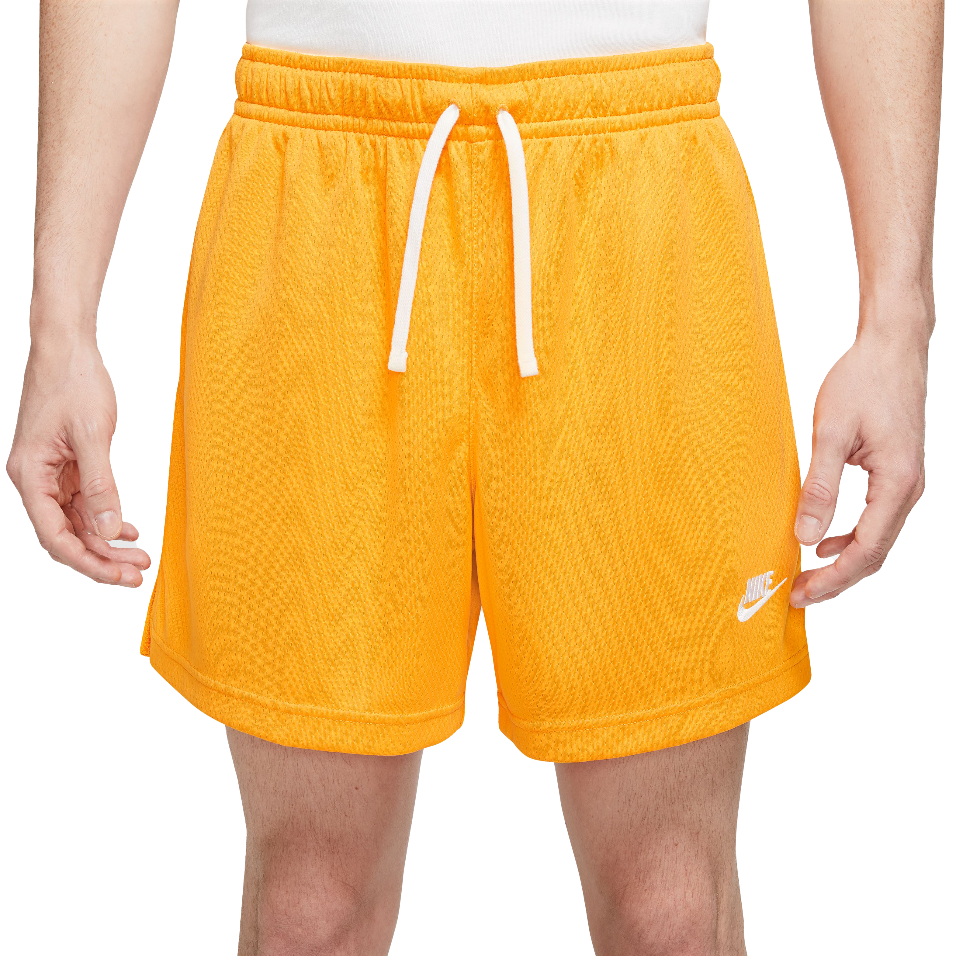 Nike Men's Sportswear Sport Essentials Woven Lined Flow Mesh Shorts-Orange - ORANGE Thumbnail View 1