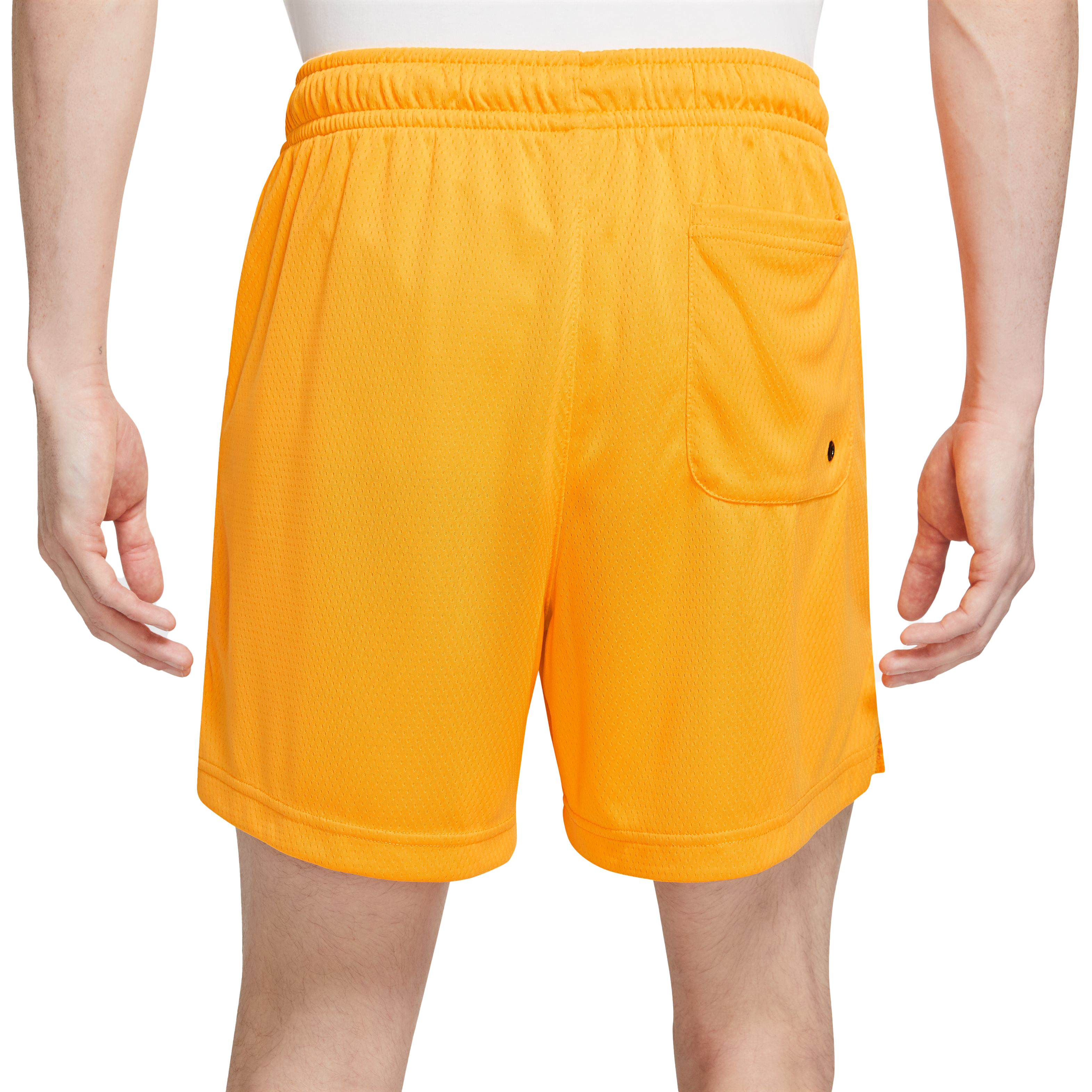 Nike Men's Sportswear Sport Essentials Woven Lined Flow Mesh Shorts-Orange - ORANGE Thumbnail View 2