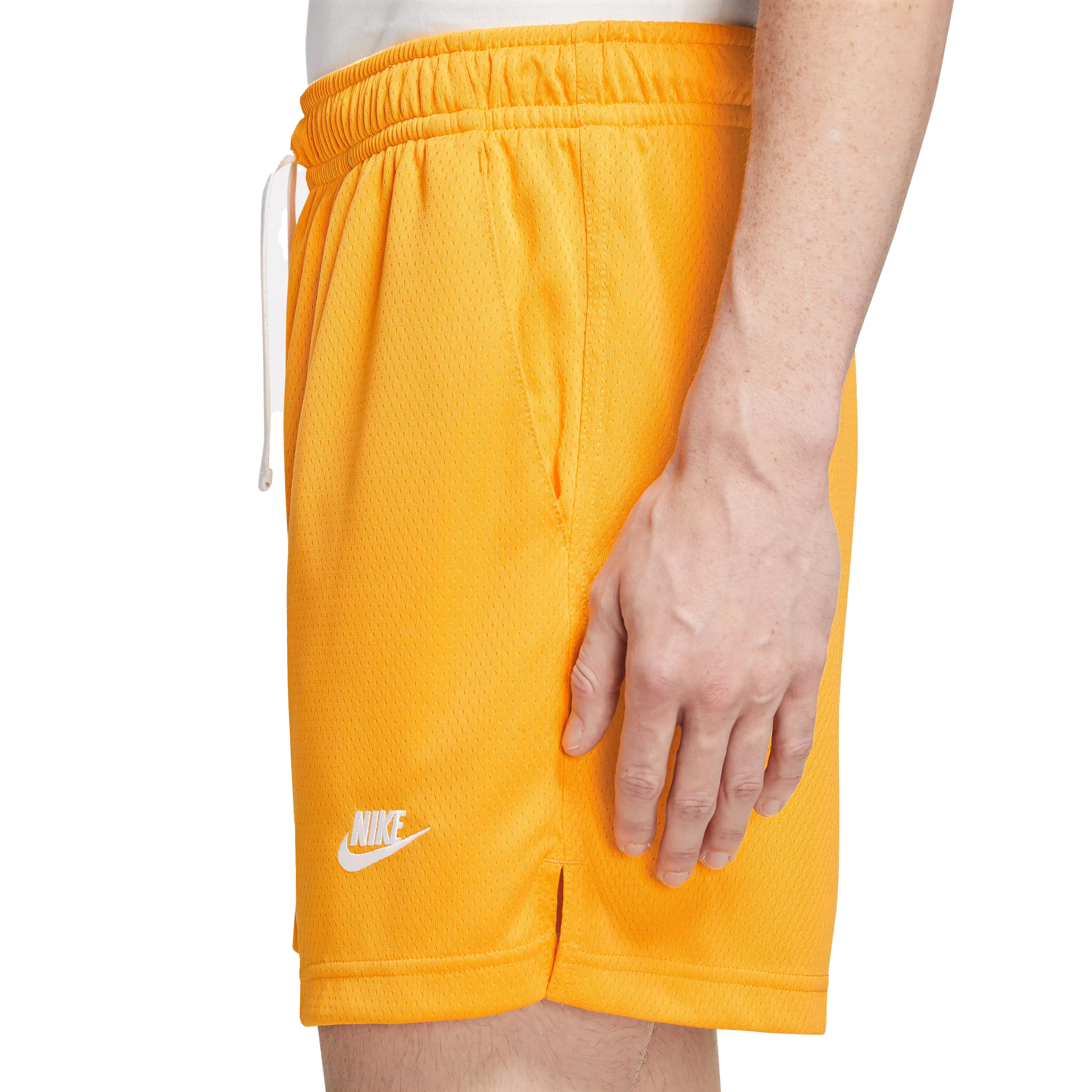 Nike Men's Sportswear Sport Essentials Woven Lined Flow Mesh Shorts-Orange - ORANGE