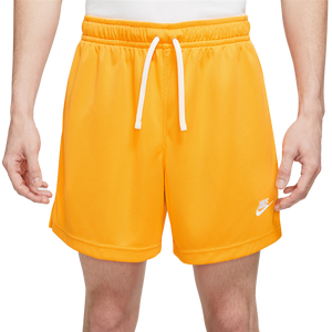 Nike Men's Sportswear Sport Essentials Woven Lined Flow Mesh Shorts-Orange - ORANGE