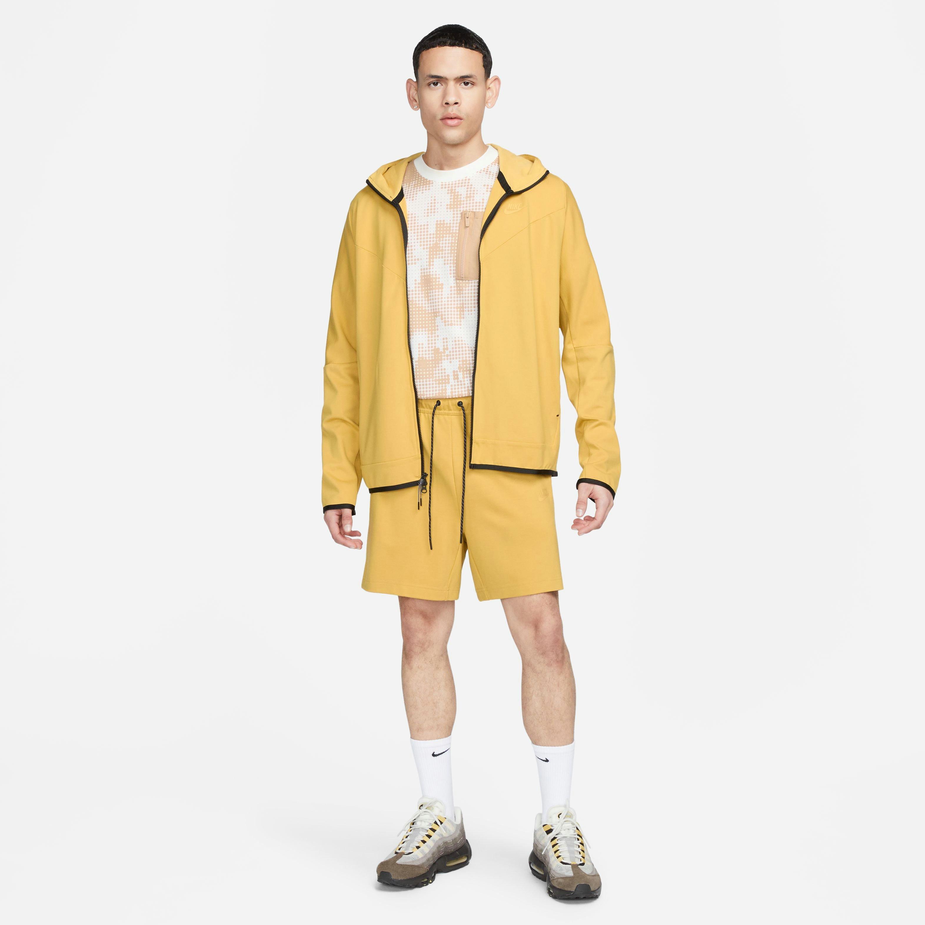 Nike Men's Tech Essentials Fleece Shorts-Tan - TAN Thumbnail View 4