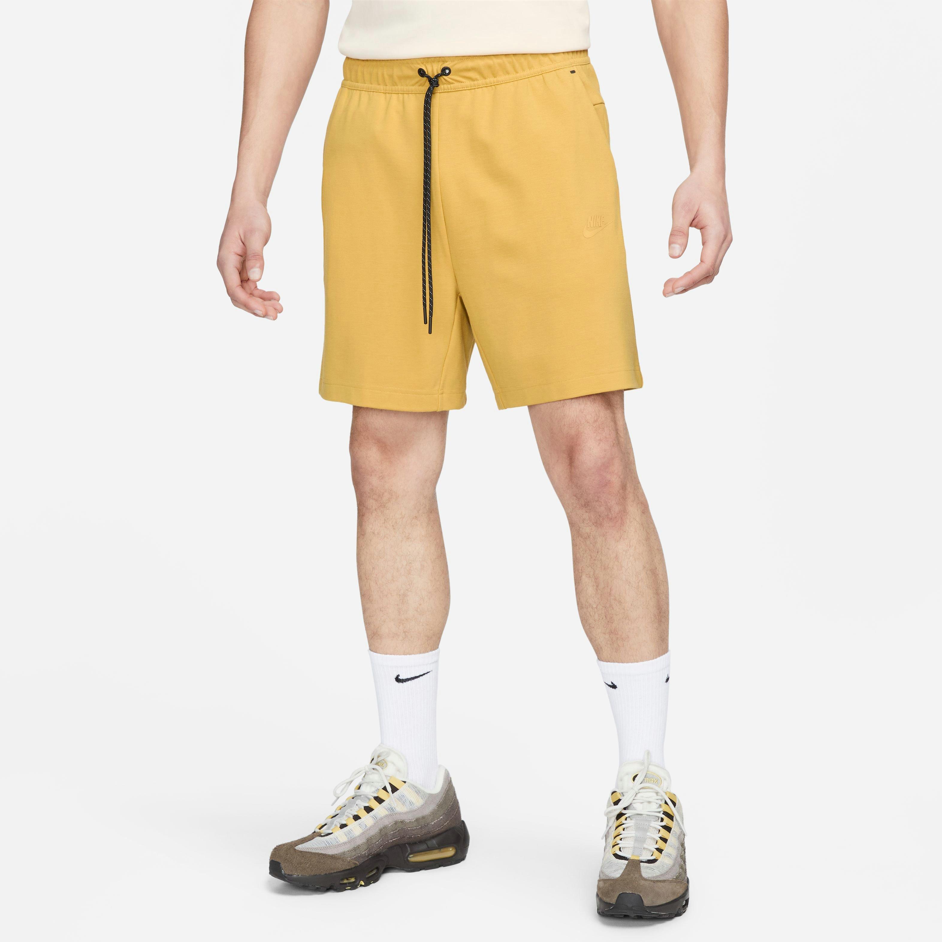 Nike Men's Tech Essentials Fleece Shorts-Tan - TAN Thumbnail View 3
