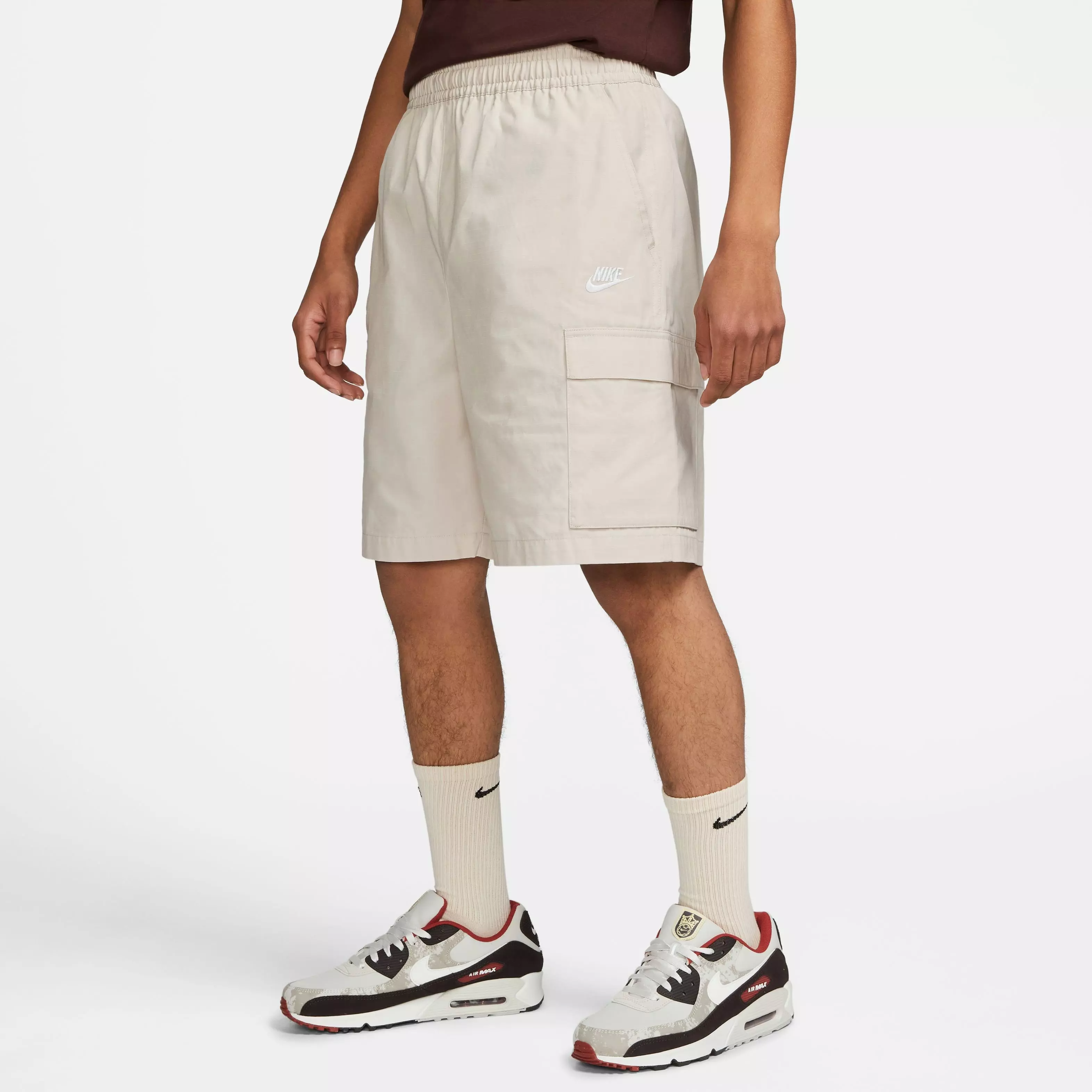 Nike Men's Club Cargo Woven Shorts-Khaki - KHAKI