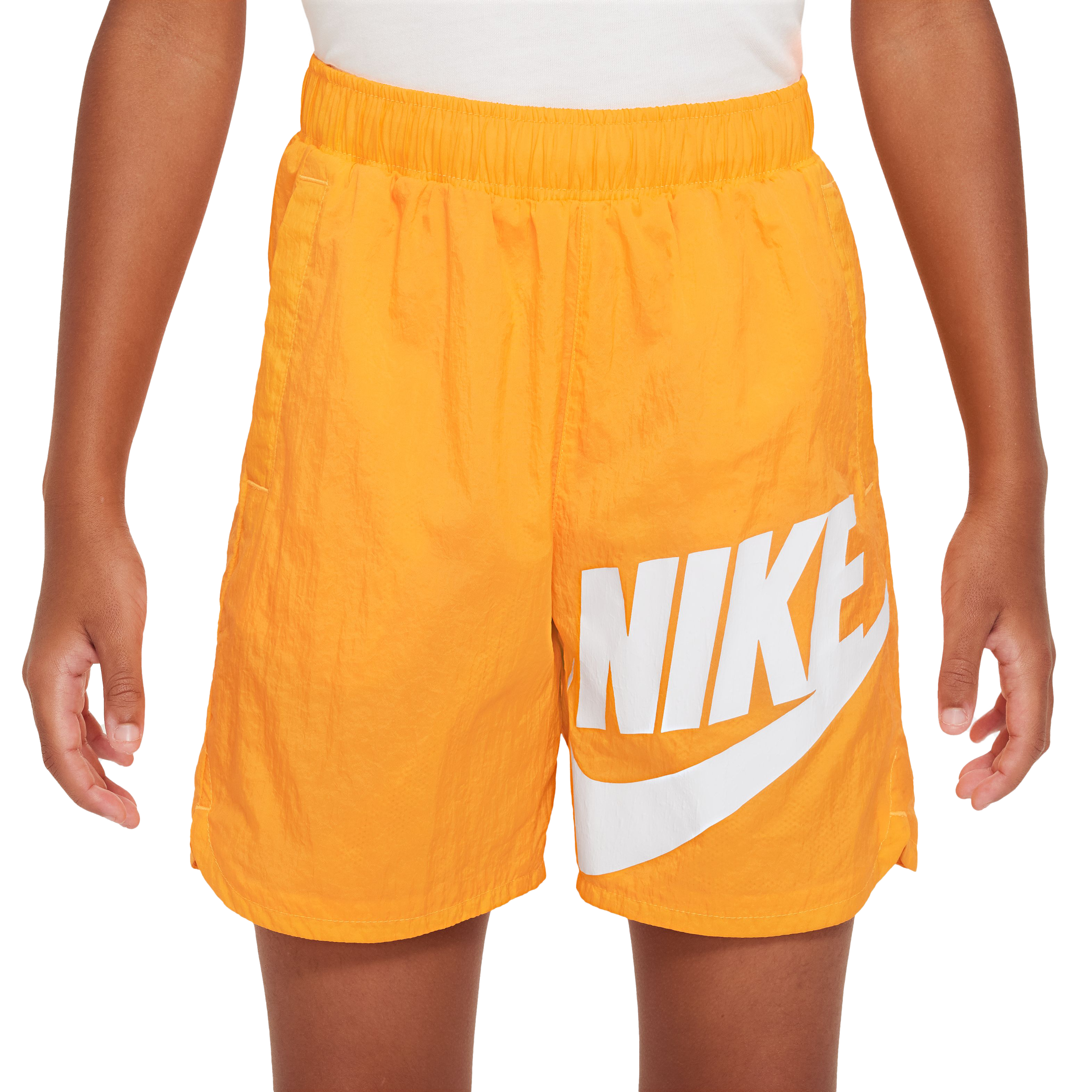 Nike orange hot sale woven shorts