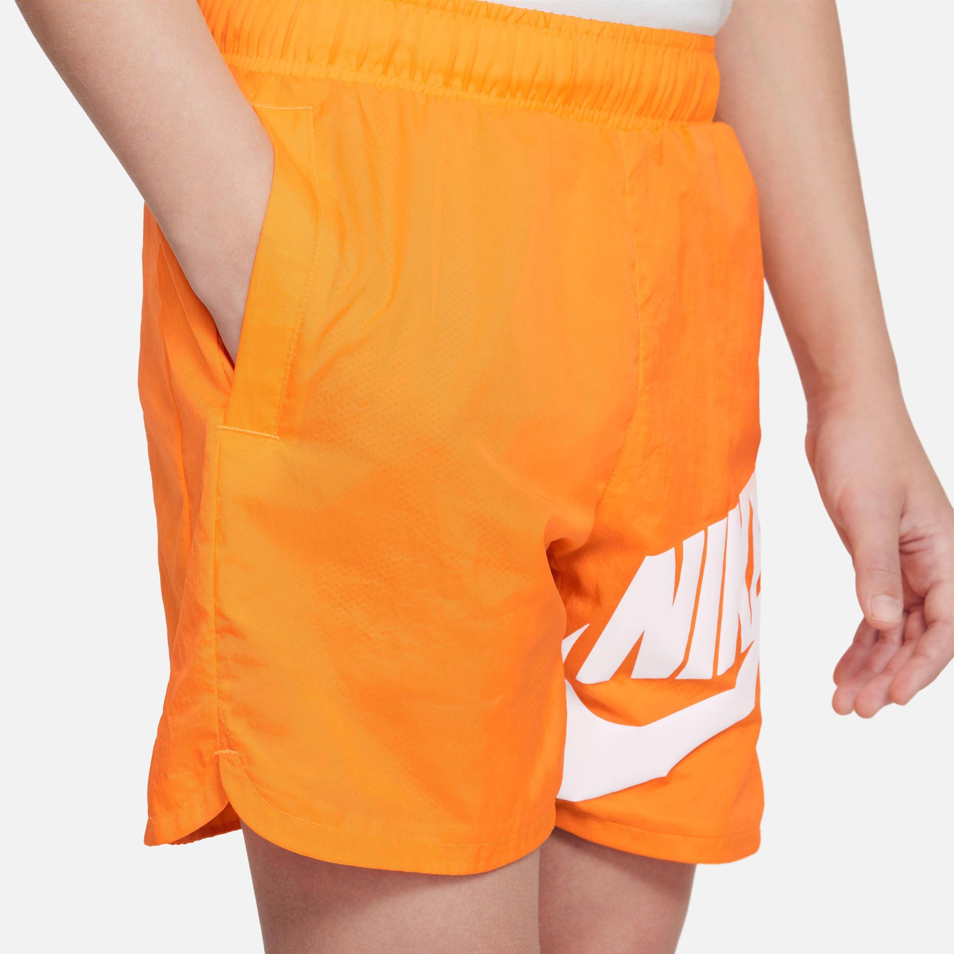 Nike Big Boys' Sportswear Woven Shorts Orange, Size: Large, Nylon/Polyester