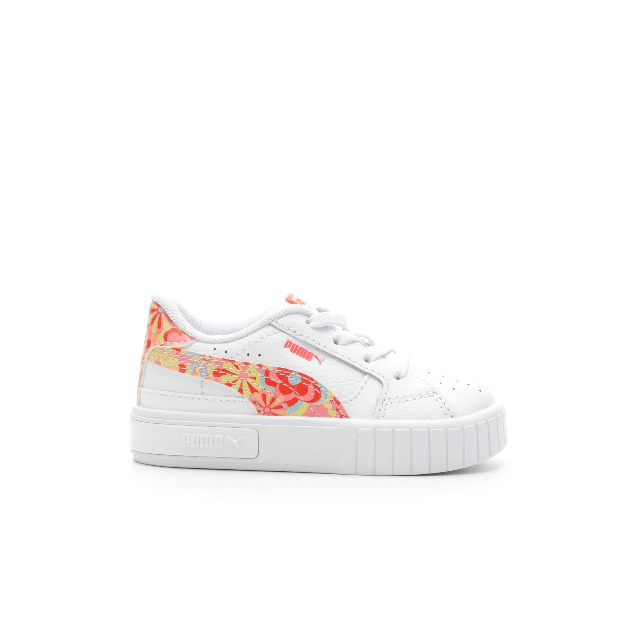 PUMA Cali Star "Flower Child" Toddler Girls' Shoe - WHITE/PINK