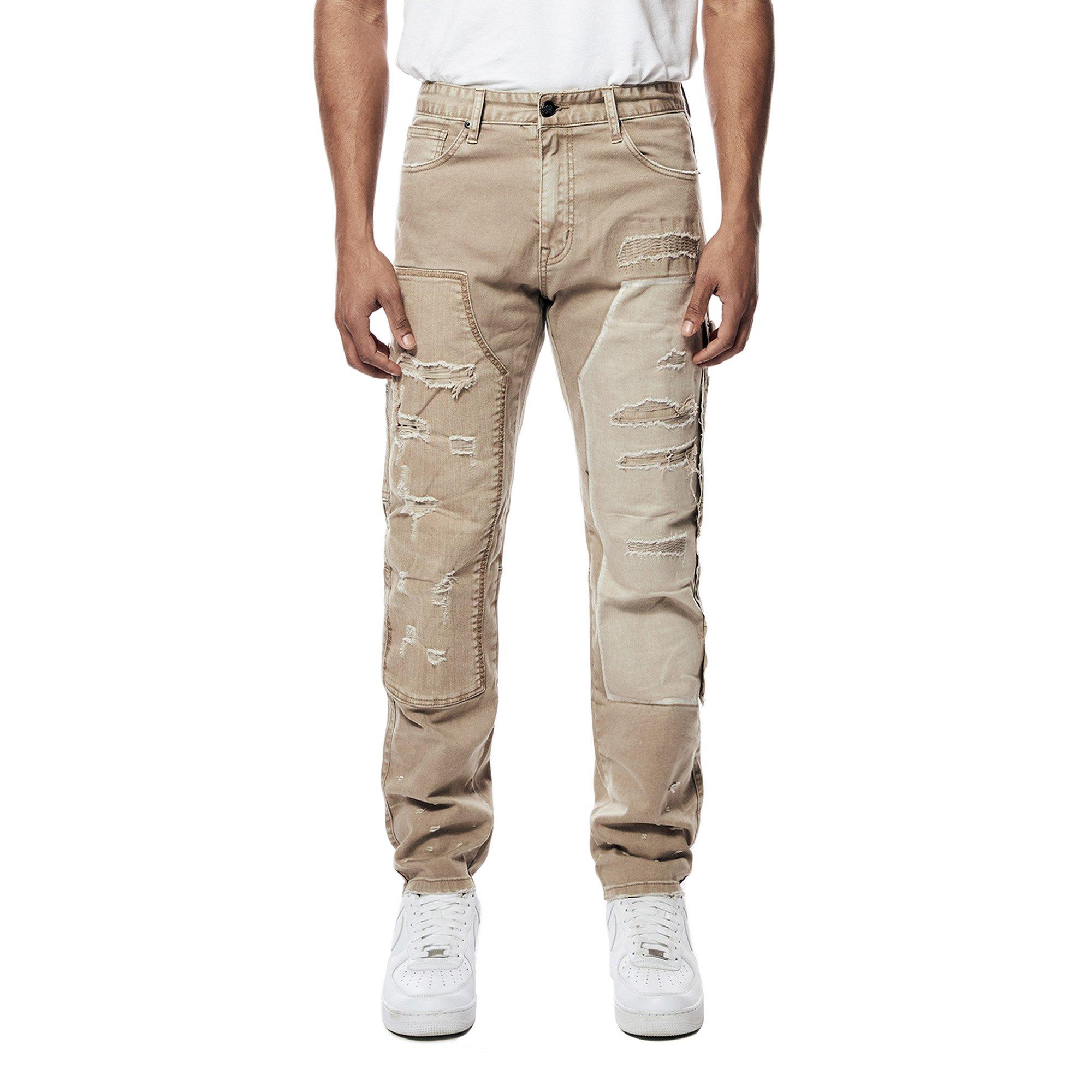 Khaki best sale pants ripped