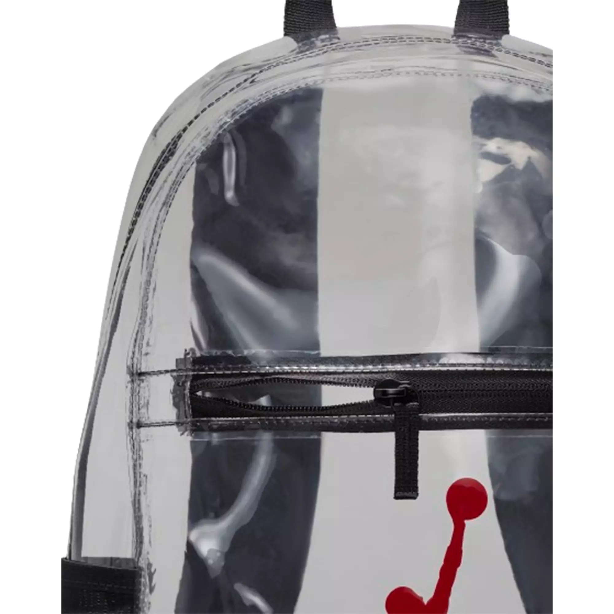 Jordan Air School Clear Backpack - Black/Red - Black