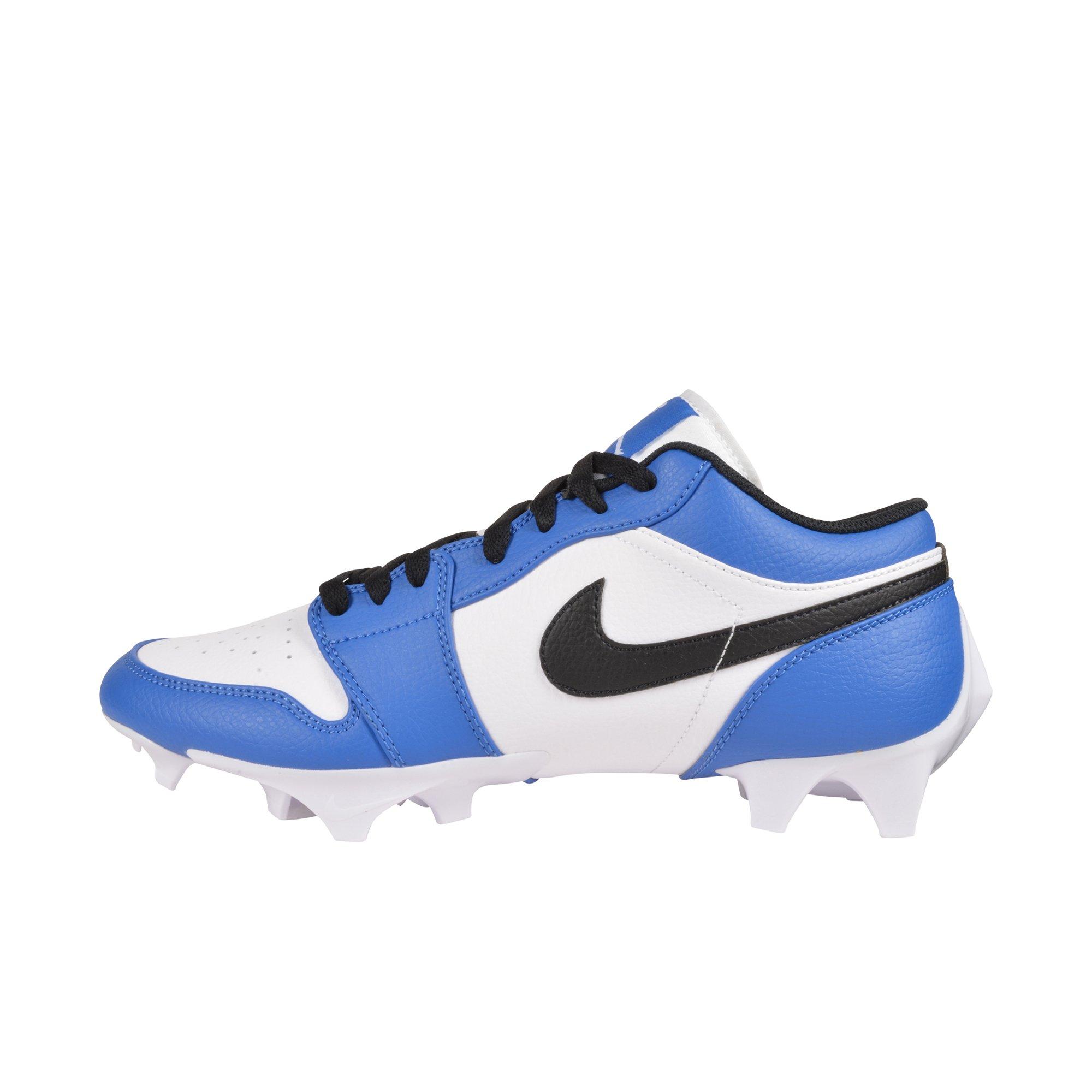 Jordan 1 Low TD "Black/Royal/White" Men's Football Cleat - Black/Royal/White Thumbnail View 3