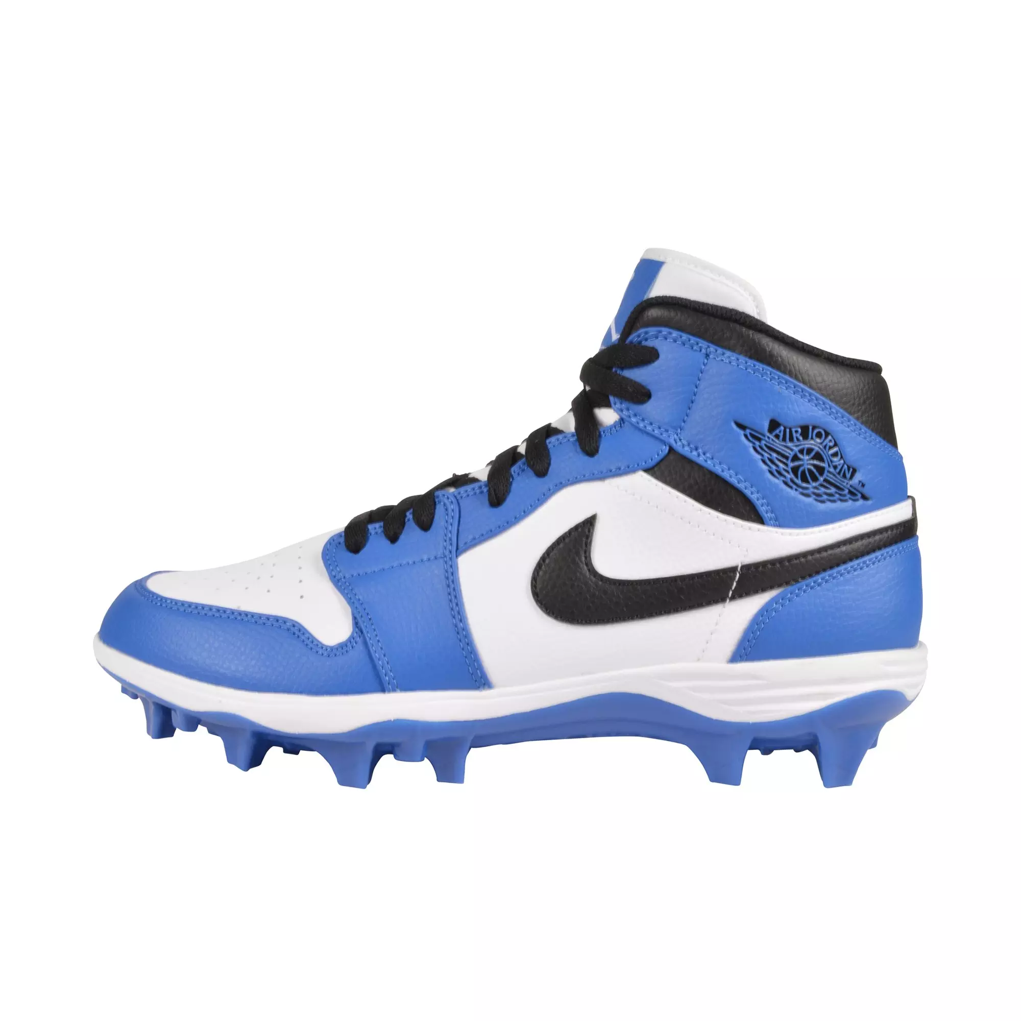 Jordan 1 Mid TD "Black/Royal/White" Men's Football Cleat - Black/Royal/White