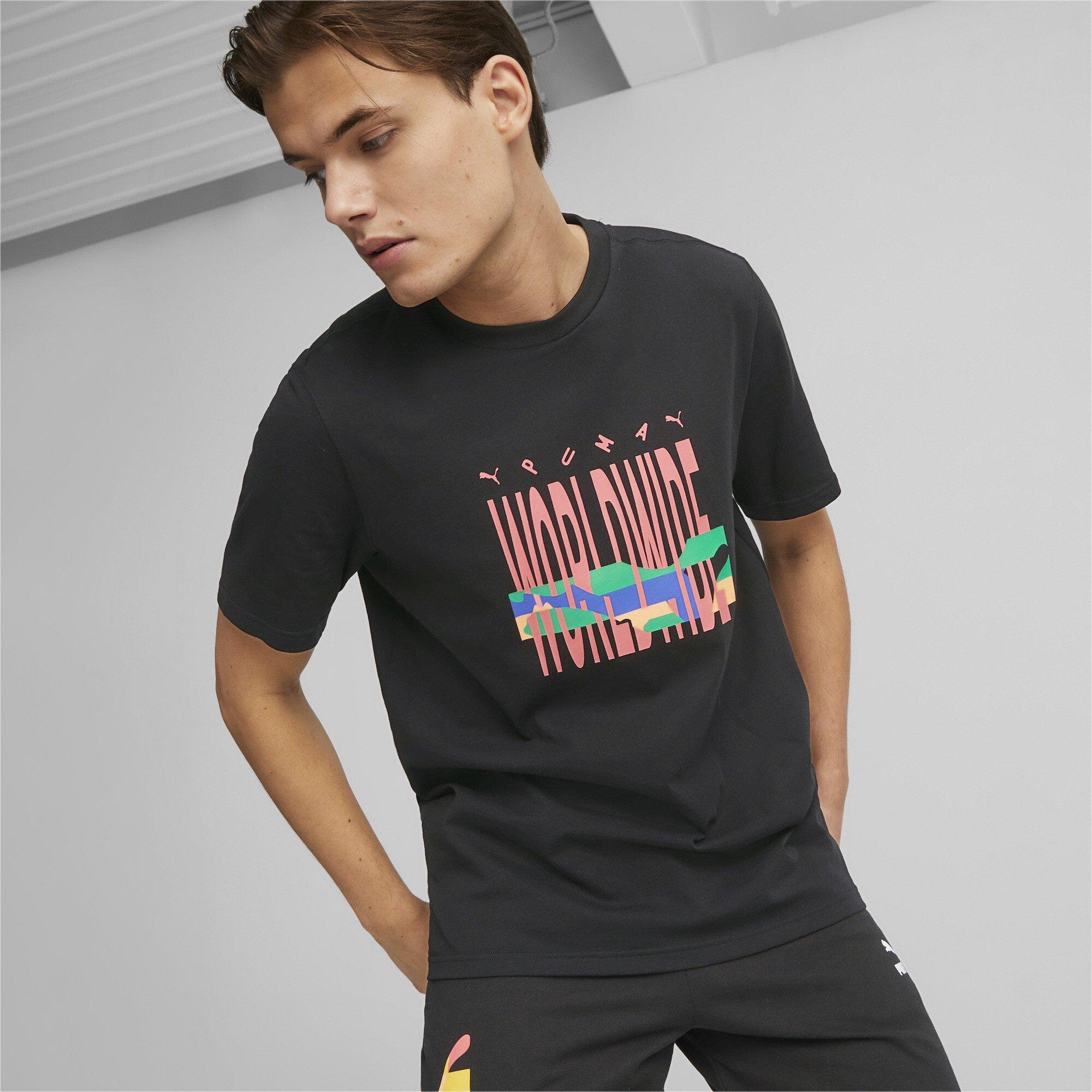 PUMA Wavefront Graphic Men's Black Tee