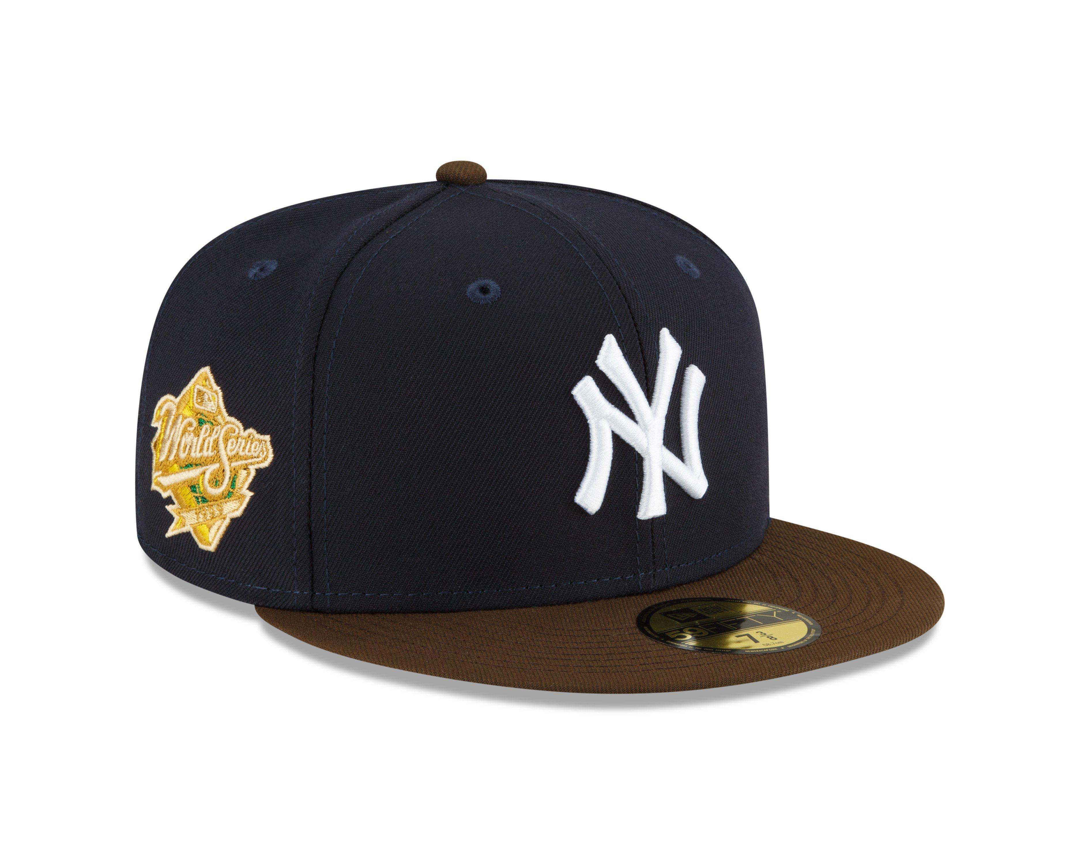 New Era Mens Mlb Ny Yankees Fitted Hat Brown/White