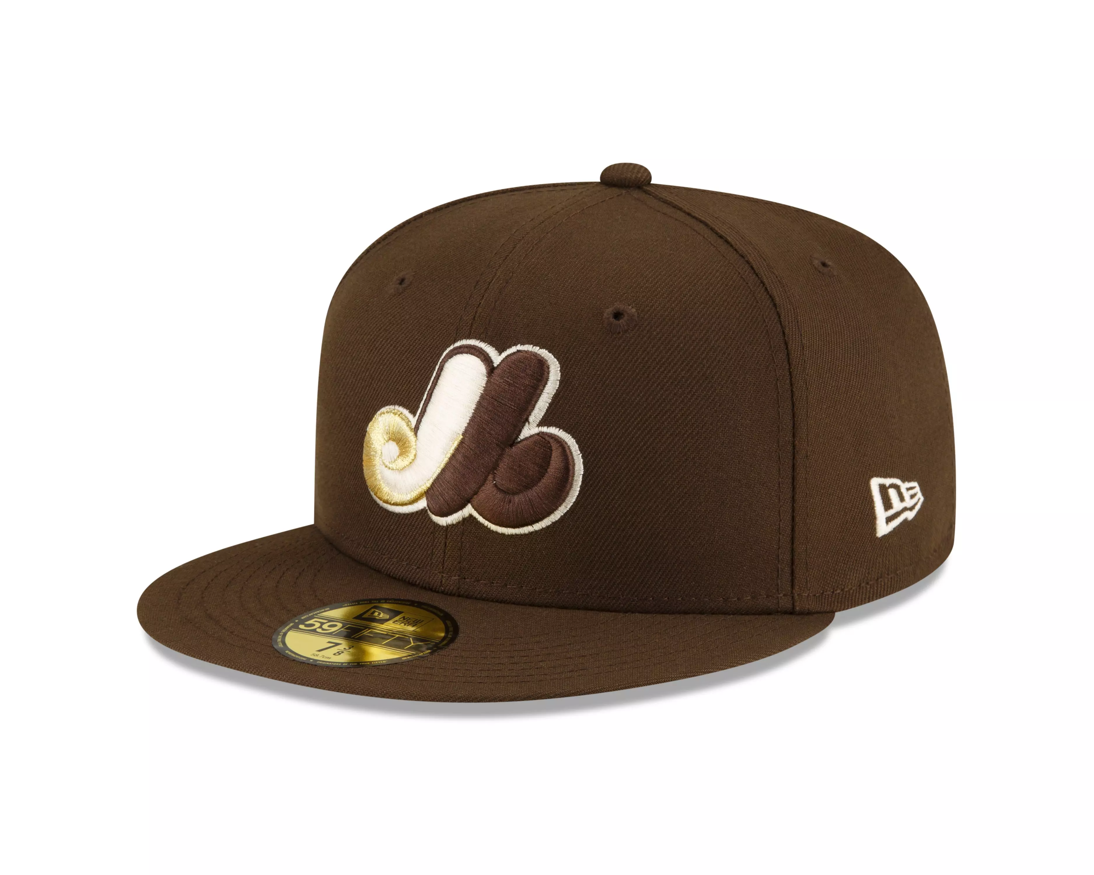 New Era Montreal Expos 59FIFTY Golden Ticket Fitted Hat - BROWN