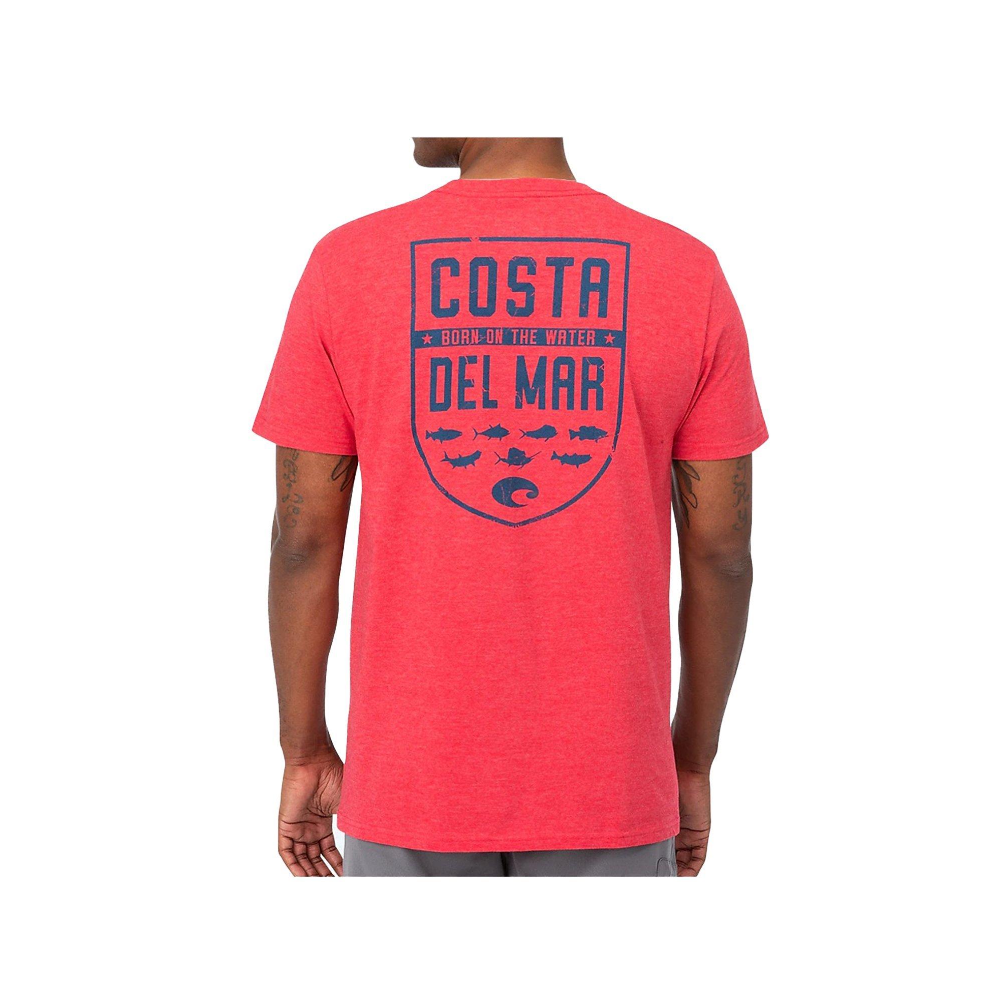 Costa Del Mar Men's Species Shield Tee-Red - RED Thumbnail View 1