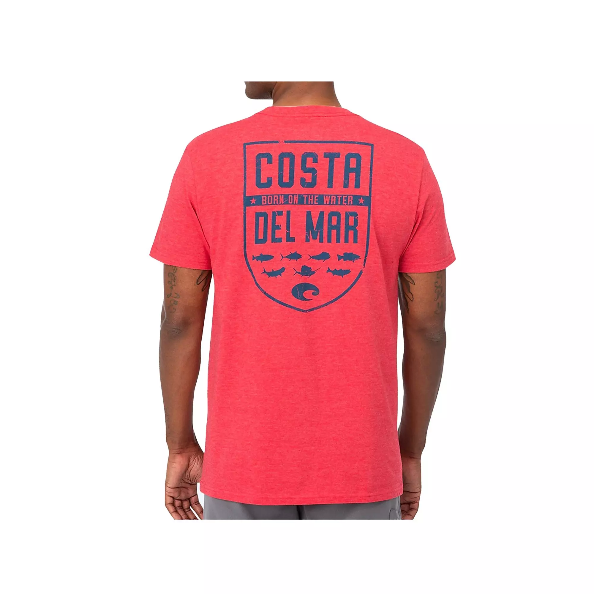 Costa Del Mar Men's Species Shield Tee-Red - RED