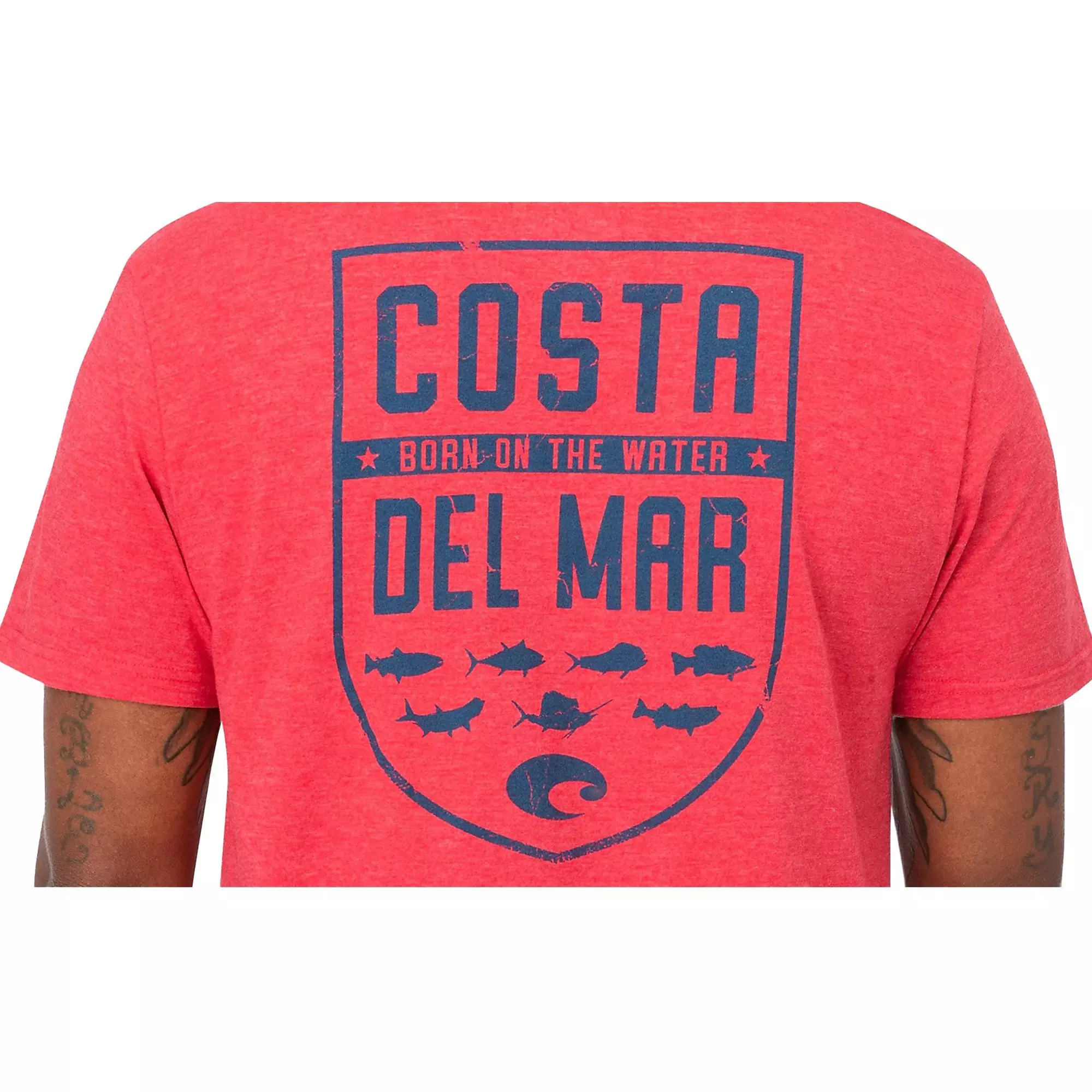 Costa Del Mar Men's Species Shield Tee-Red - RED