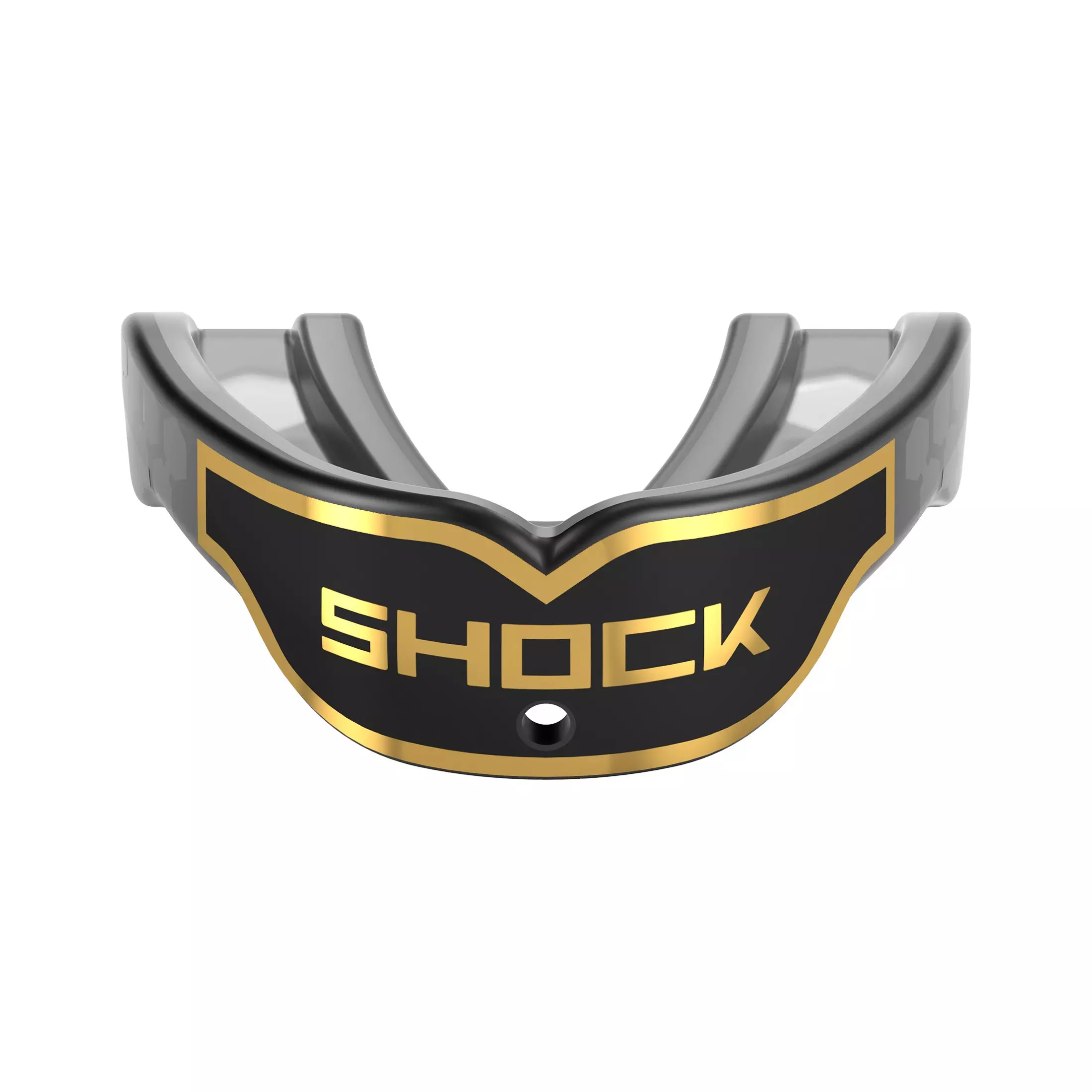 Shock Doctor Youth Gel Max Power Print Football Mouthguard - Black/Gold - BLACK/GOLD