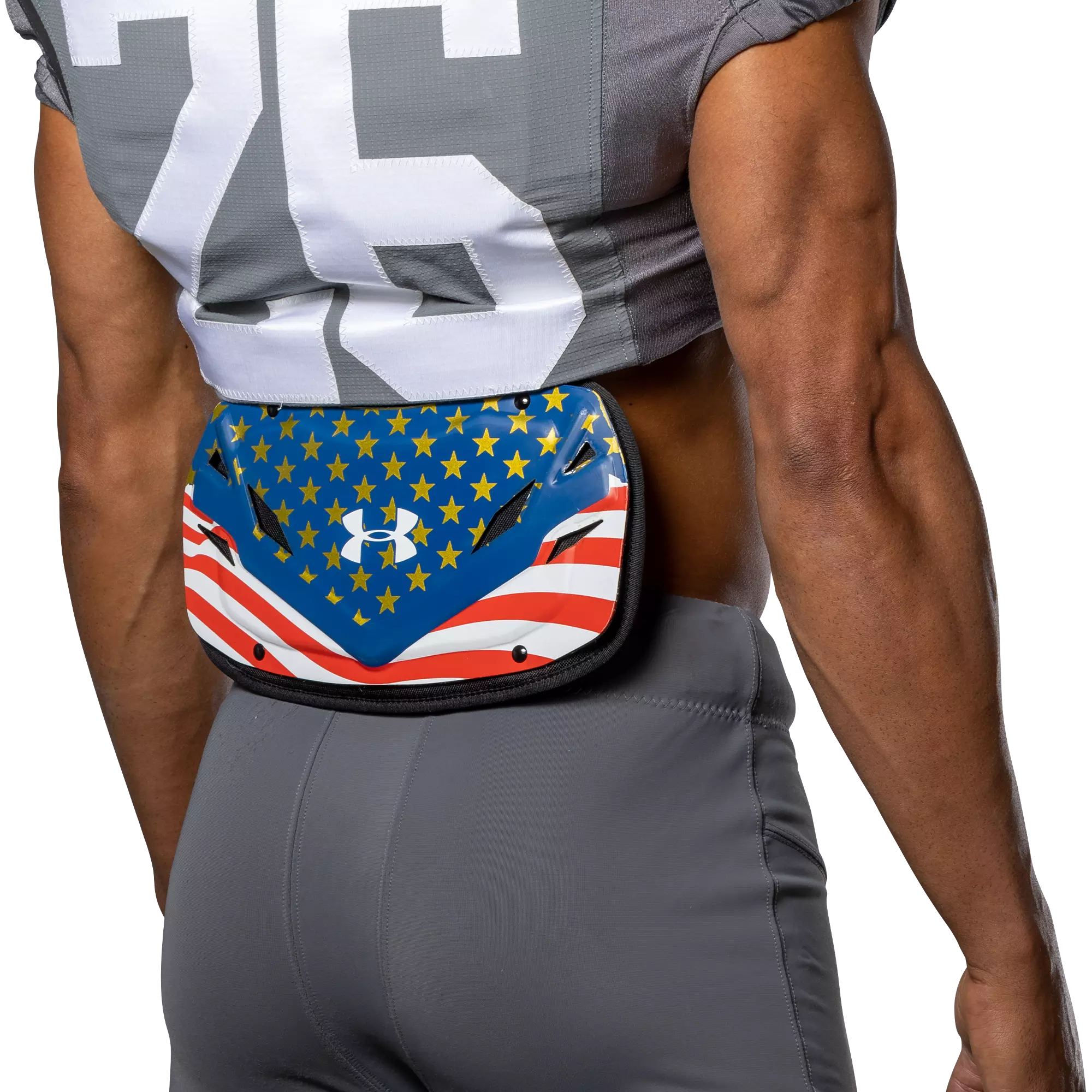 Under Armour Gameday American Flag Football Backplate - RED/BLUE