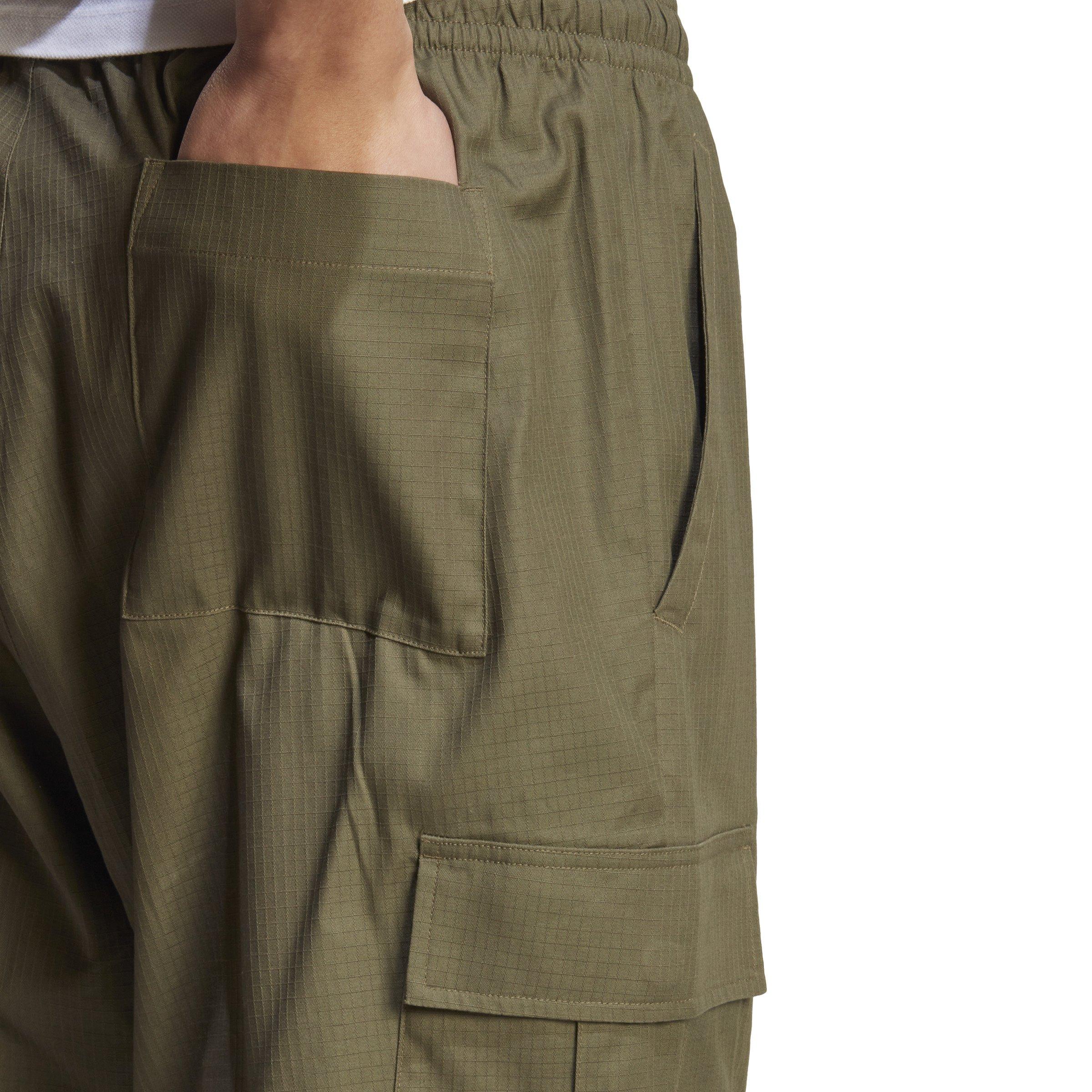 adidas Men's Enjoy Summer Cargo Pants-Olive - OLIVE Thumbnail View 4