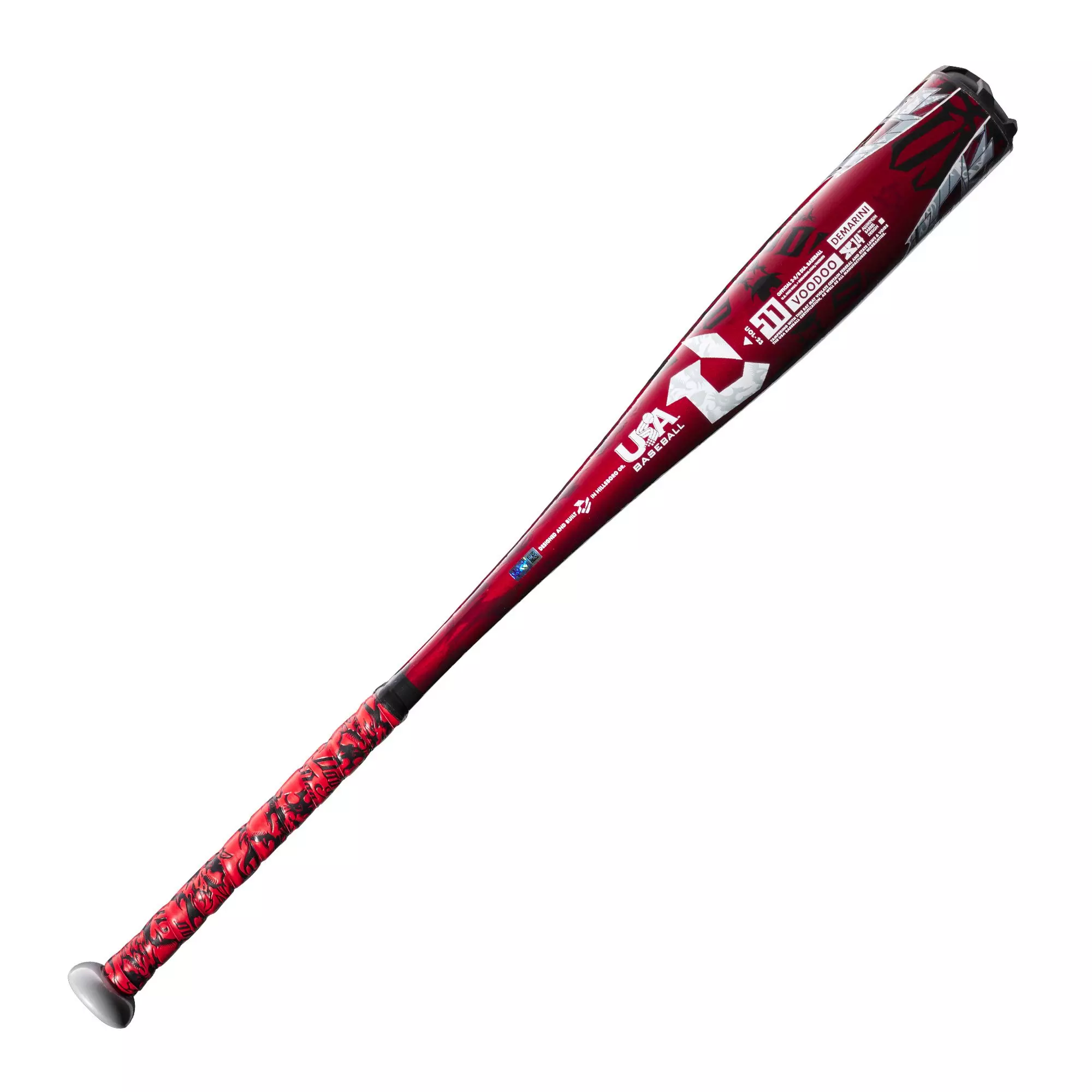 DeMarini VooDoo One USA Baseball Bat (-11) 2023 - RED/BLACK