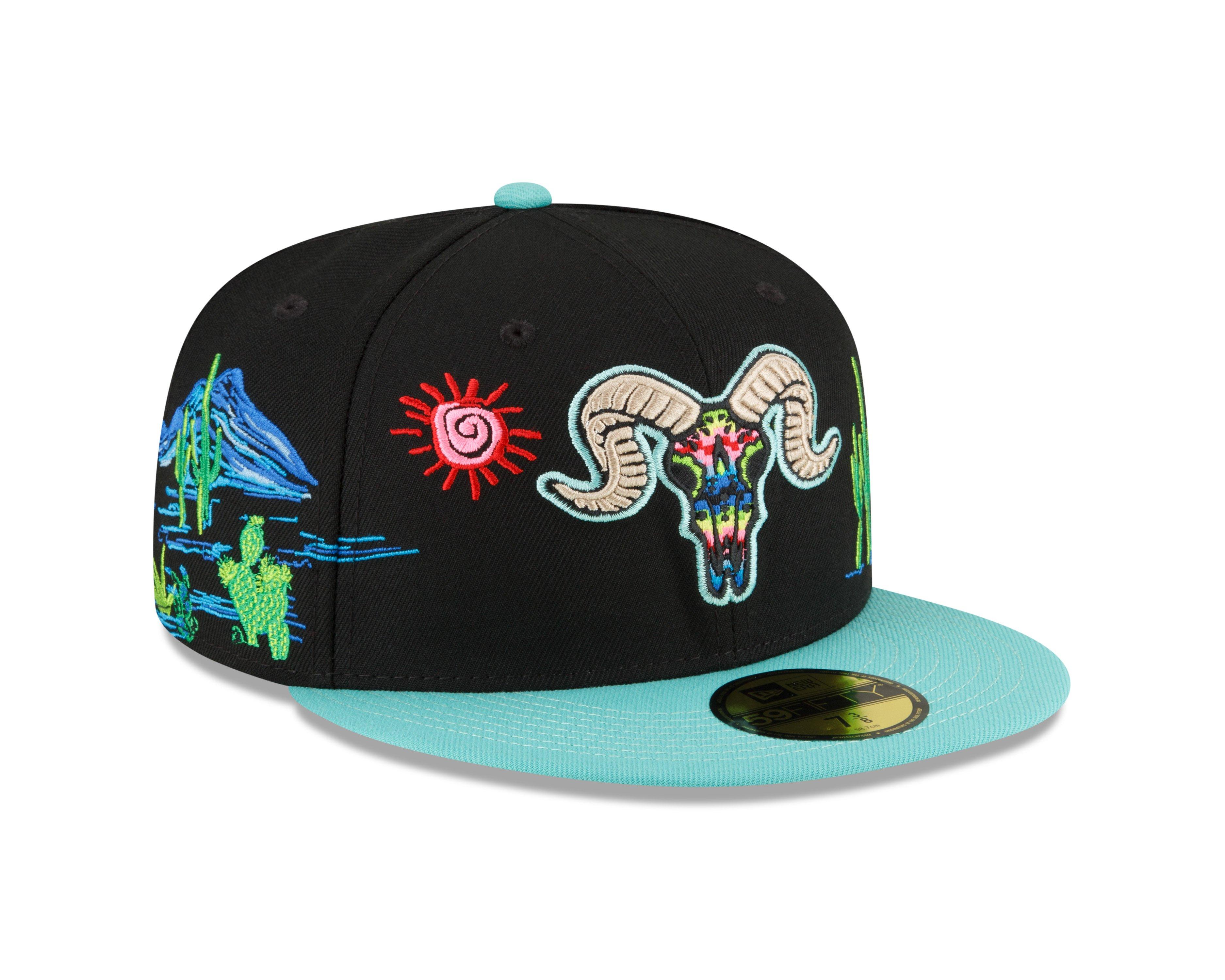 New Era Goat 59FIFTY Neon Desert Fitted Hat - BLACK Thumbnail View 2