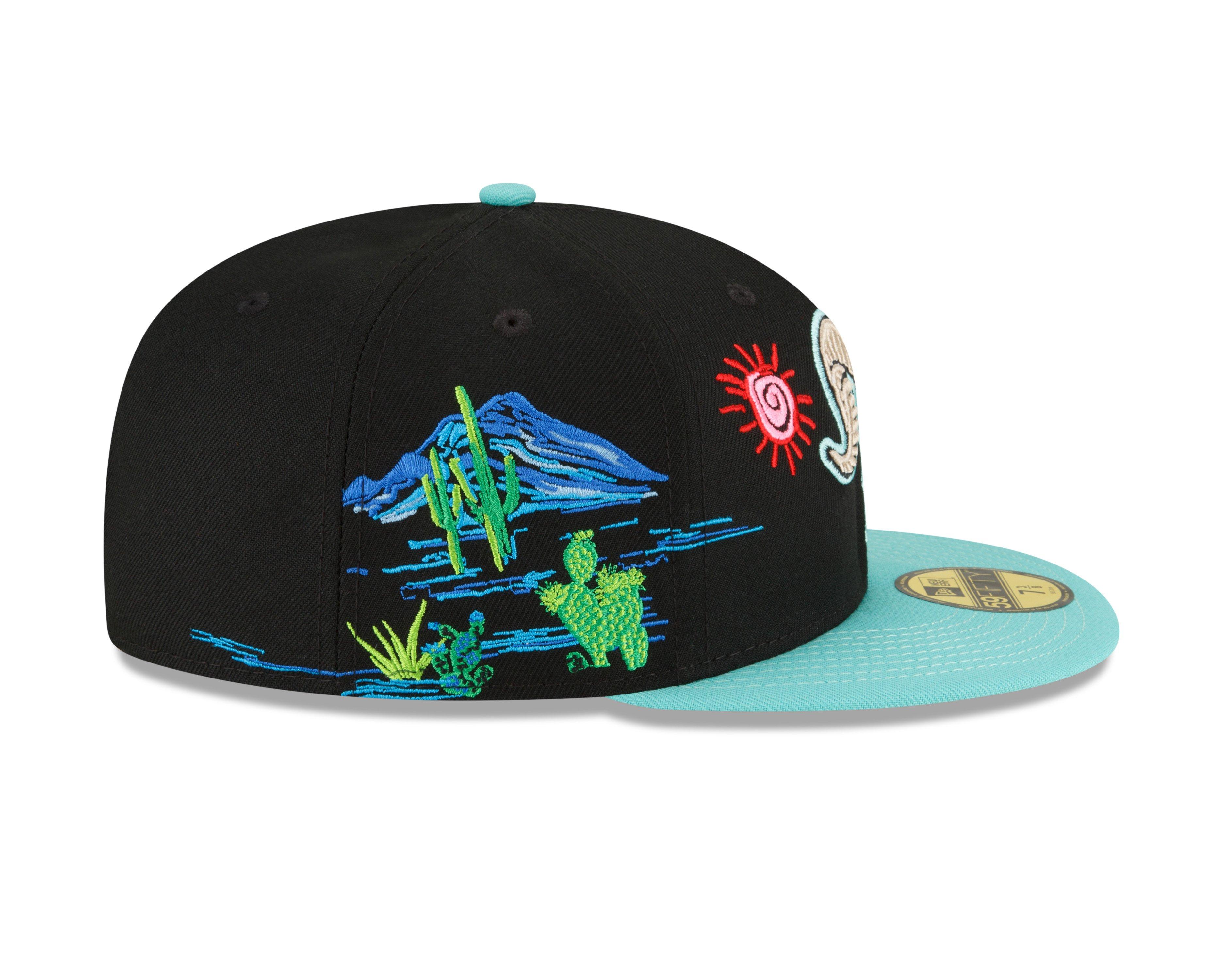 New Era Goat 59FIFTY Neon Desert Fitted Hat - BLACK Thumbnail View 3