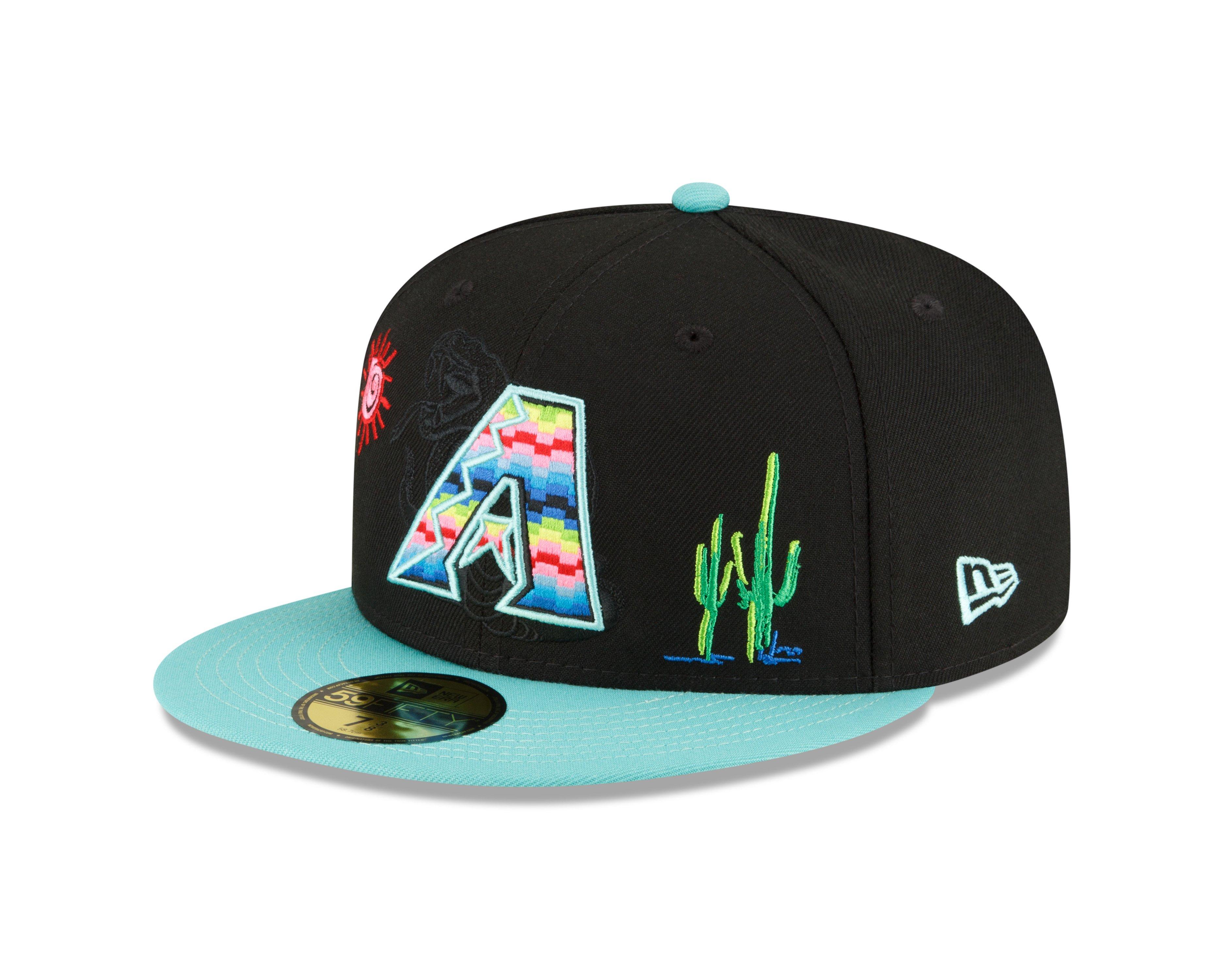 New Era Arizona Diamondbacks 59FIFTY Neon Desert Fitted Hat - BLACK Thumbnail View 1