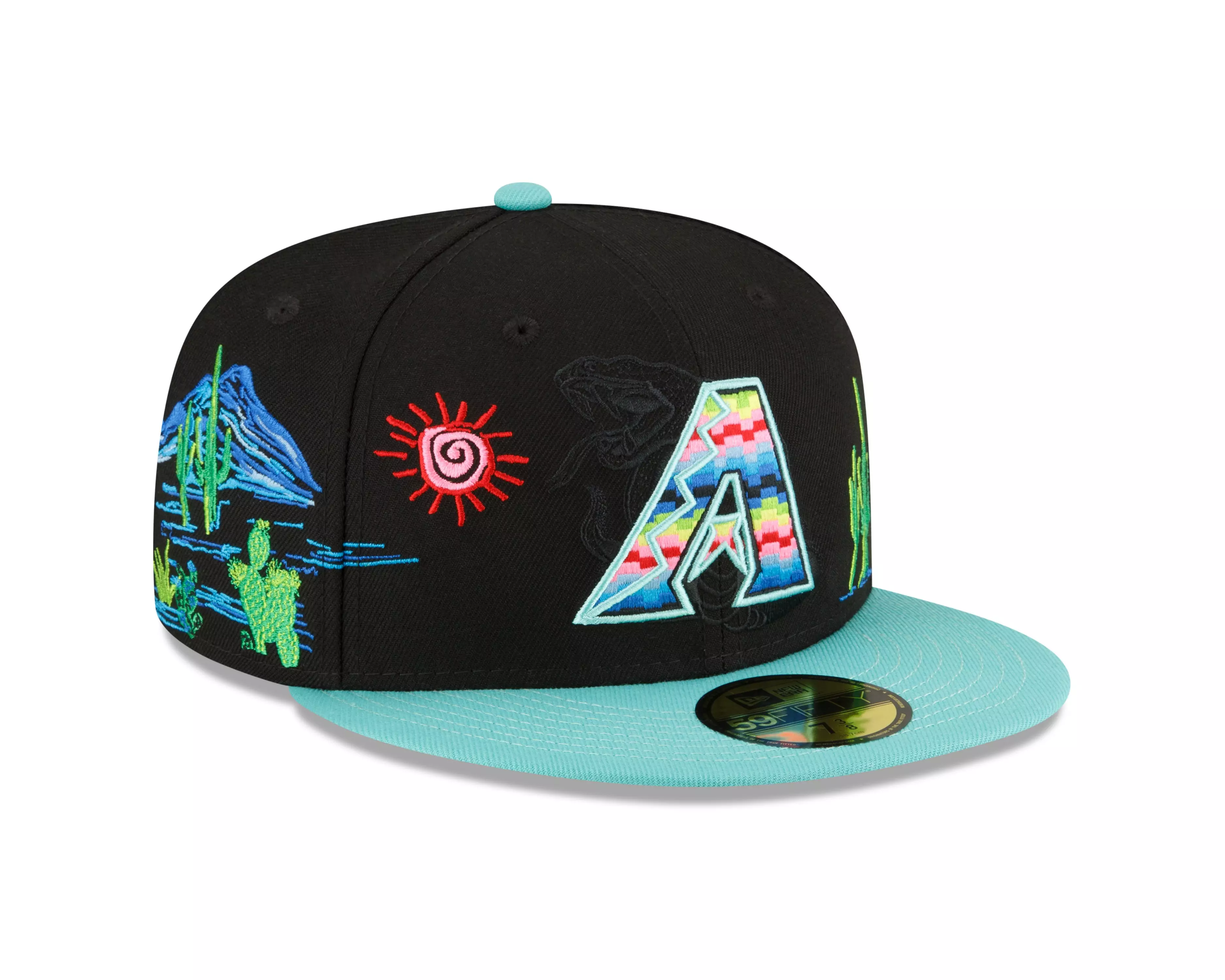 New Era Arizona Diamondbacks 59FIFTY Neon Desert Fitted Hat - BLACK
