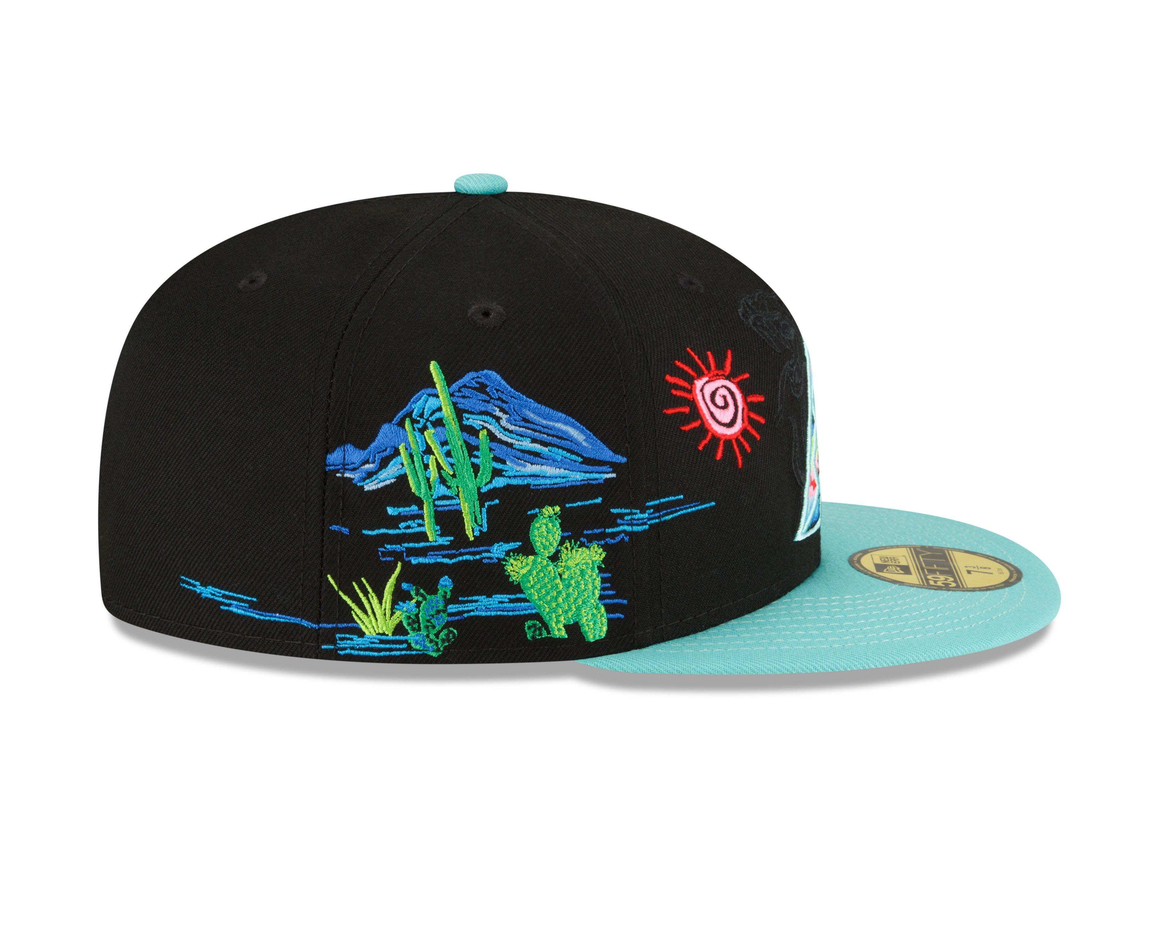 New Era Arizona Diamondbacks 59FIFTY Neon Desert Fitted Hat - BLACK Thumbnail View 3