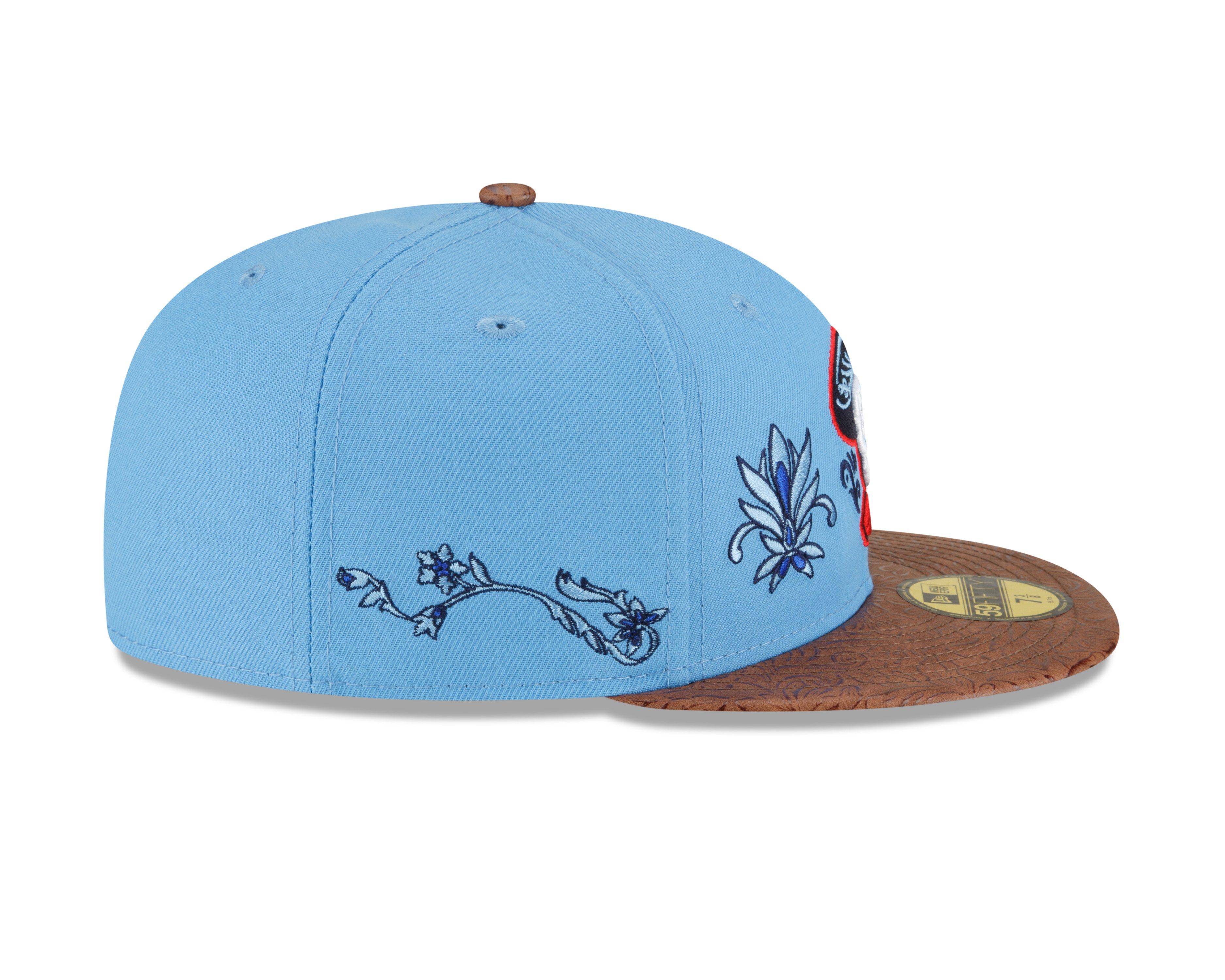 New Era Skull 59FIFTY Blue Agave Fitted Hat - Hibbett